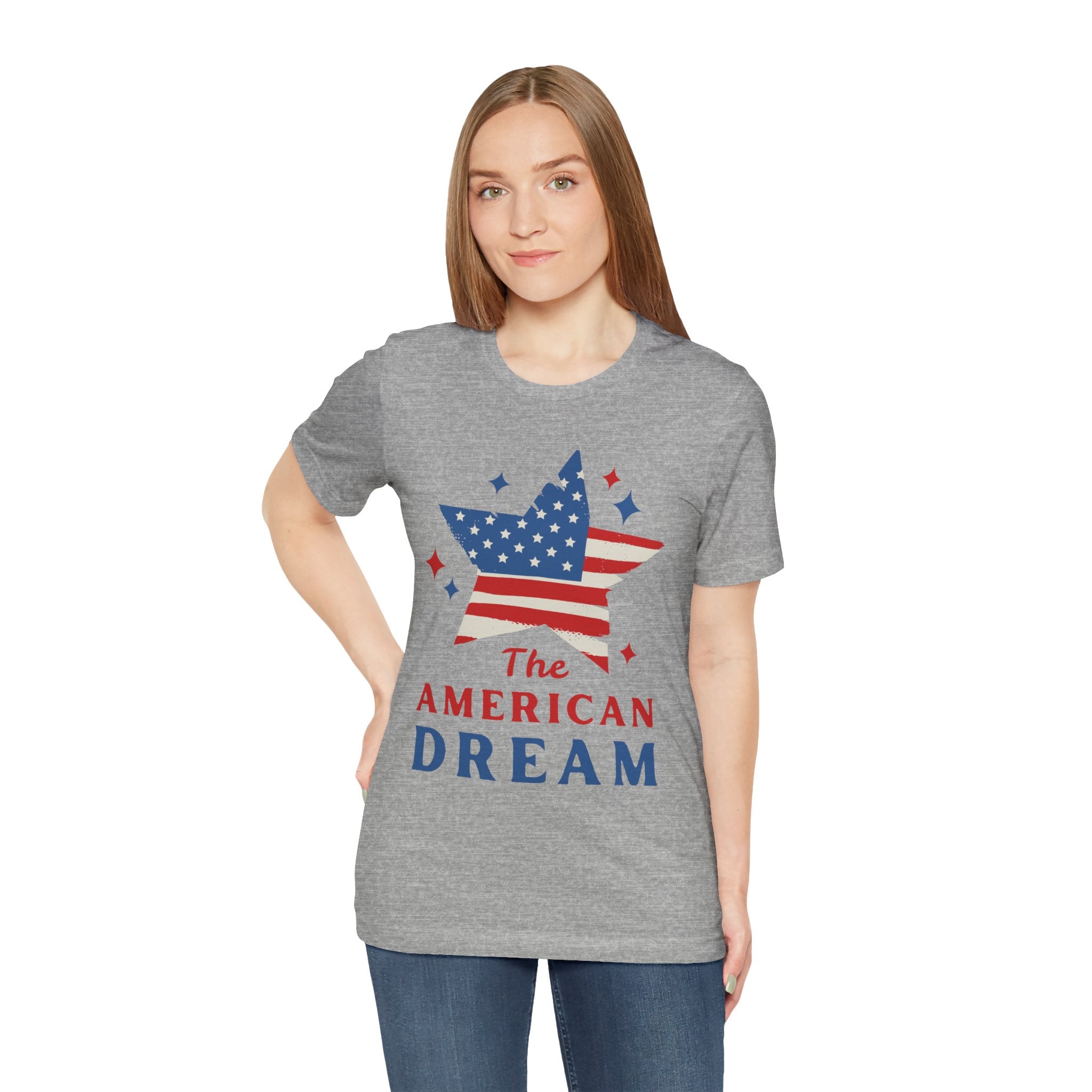 Patriotic T-Shirt, Independence Day Tee, American Dream Shirt, 4th of July Outfit, Stars and Stripes Tee Shirt
