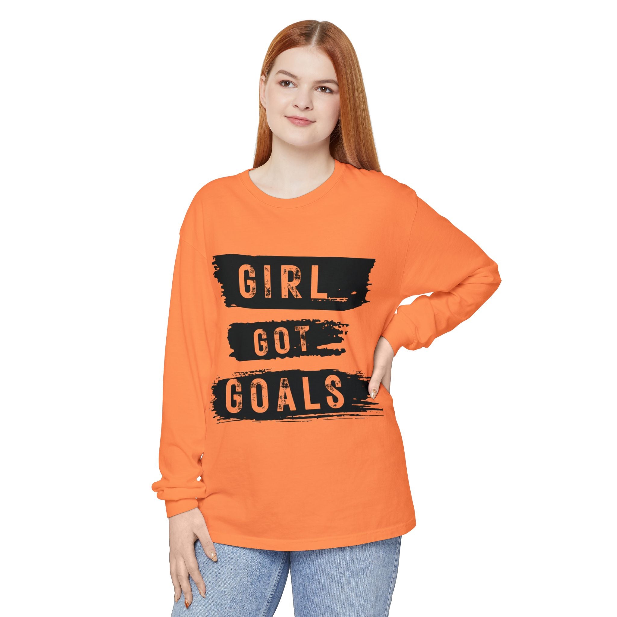 Girl Got Goals Long Sleeve T-Shirt | Motivational Apparel, Unisex Tees, Inspirational Gift, Casual Wear, Trendy Clothing