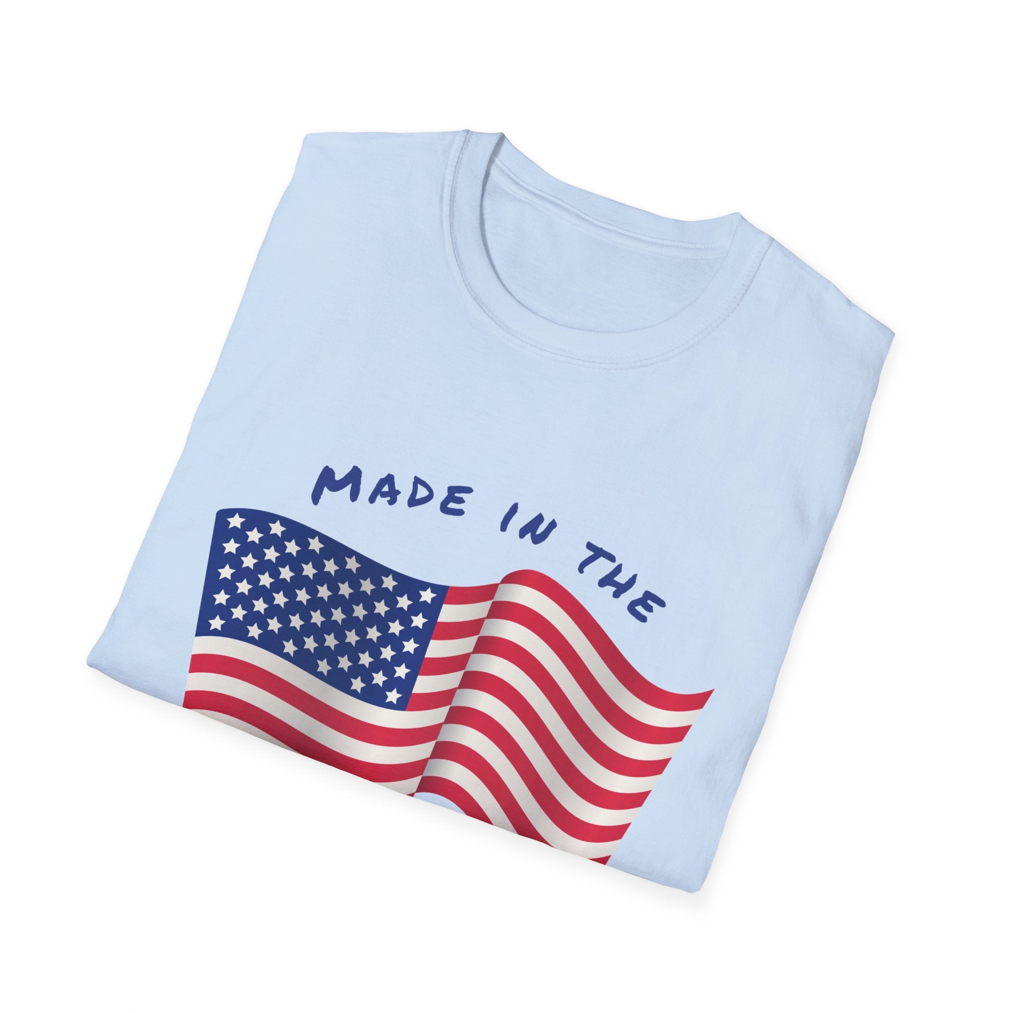 Patriotic Unisex T-Shirt, USA Flag Tee, Made in the USA Shirt, Independence Day Apparel, Gift for Veterans, Casual Wear