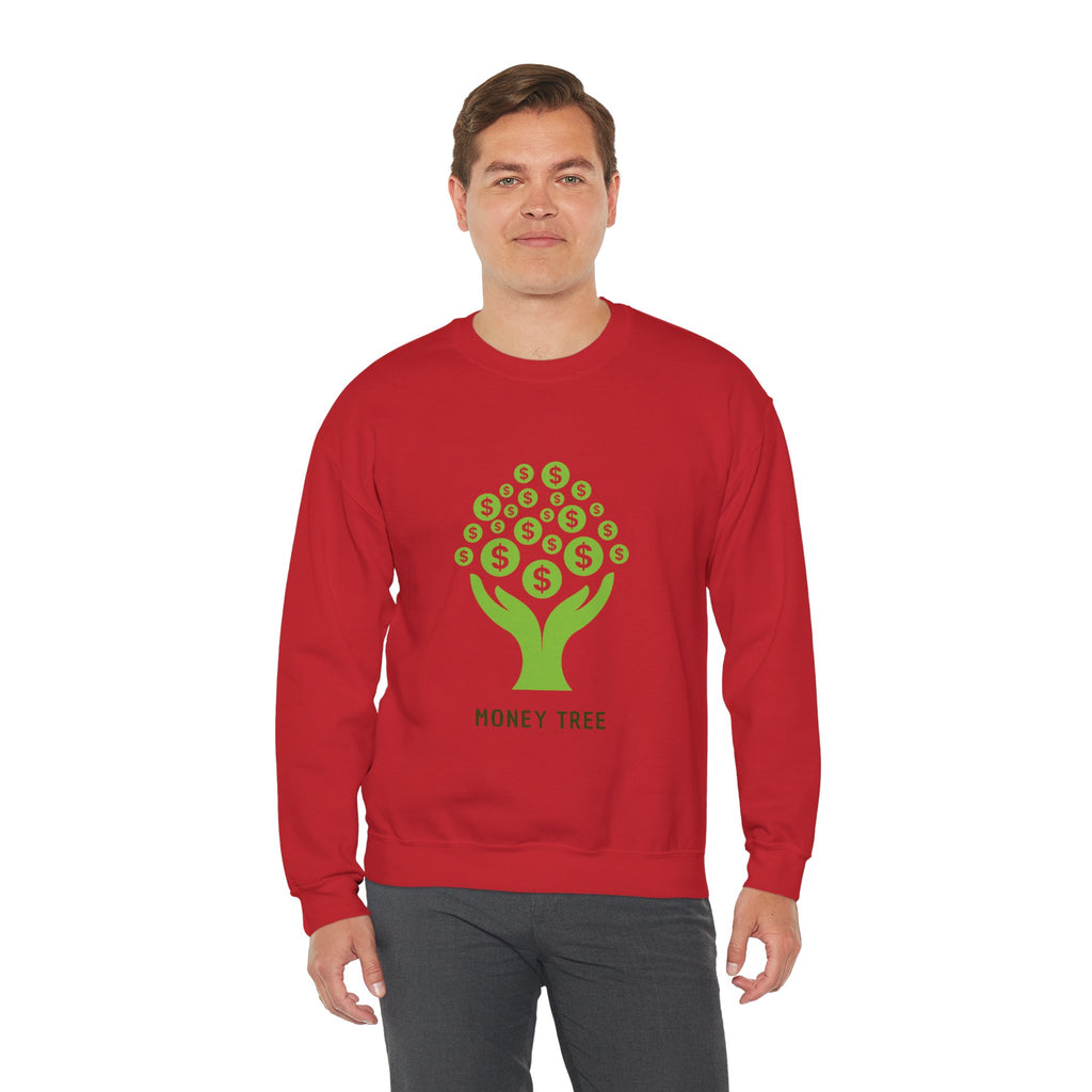 Money Tree Sweatshirt, Cozy Crewneck, Unisex Gift, Eco-Friendly Fashion, Perfect for Casual Wear, Gift for Him/Her