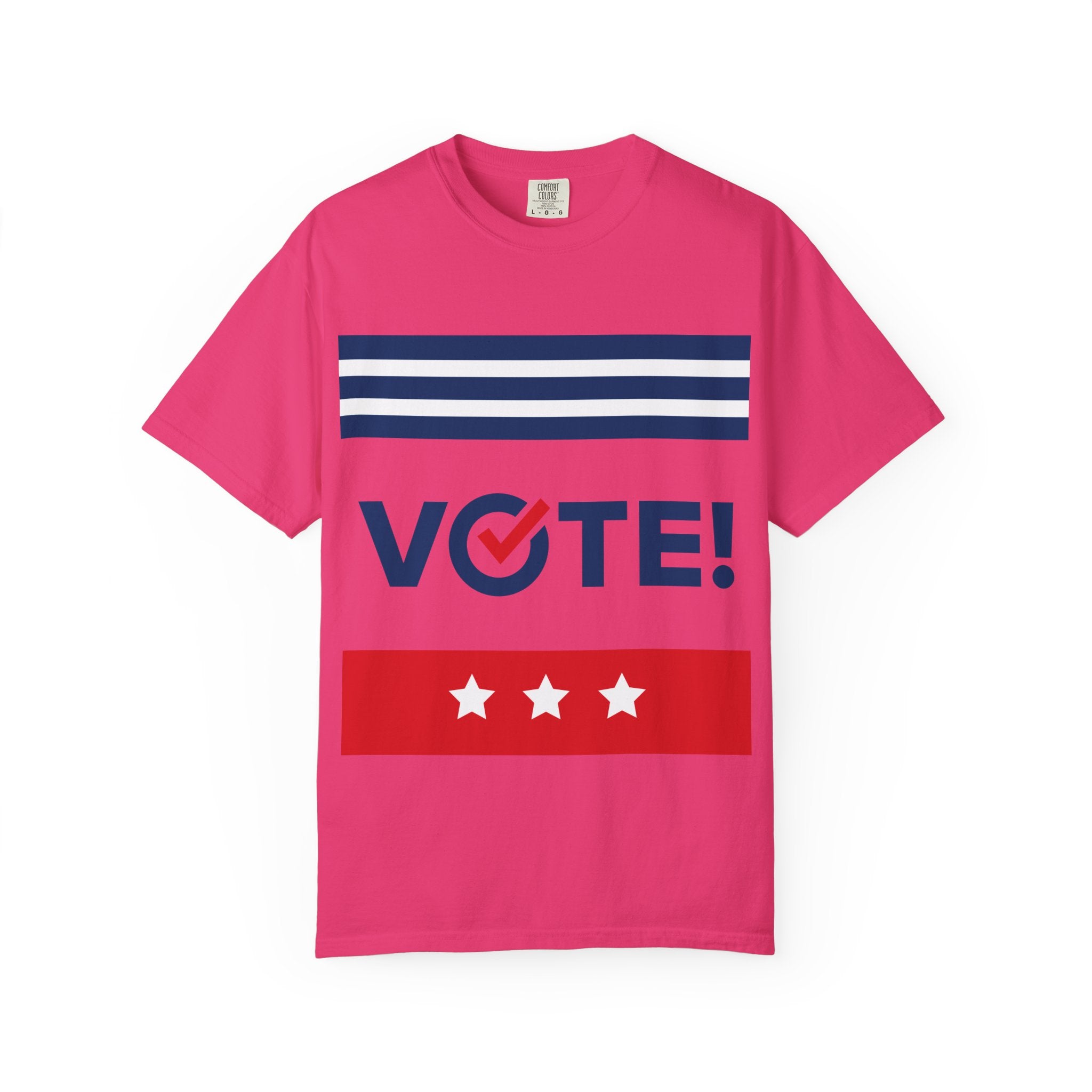 Vote! Garment-Dyed T-Shirt | Unisex Voter Apparel, Election Day Outfit, Political Statement Tee, Casual Advocacy Shirt, Gift for Activists
