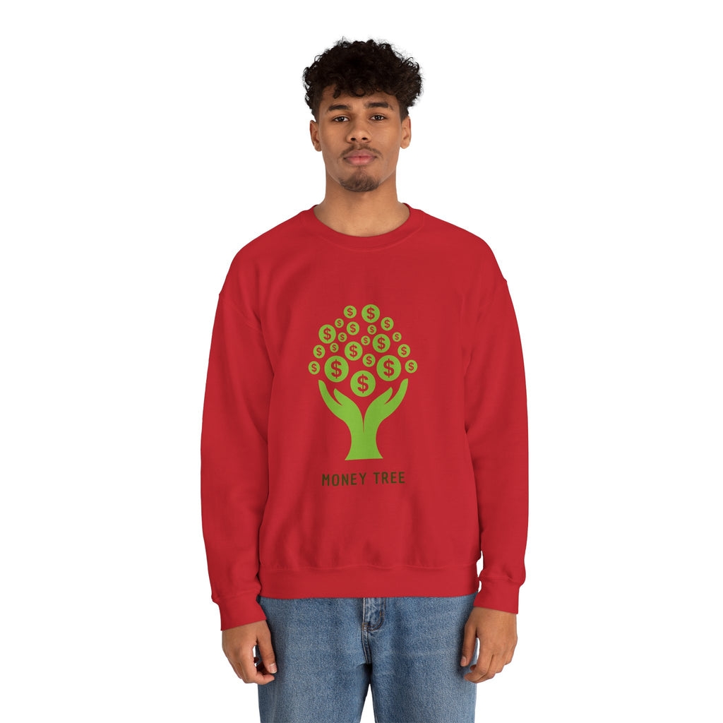 Money Tree Sweatshirt, Cozy Crewneck, Unisex Gift, Eco-Friendly Fashion, Perfect for Casual Wear, Gift for Him/Her