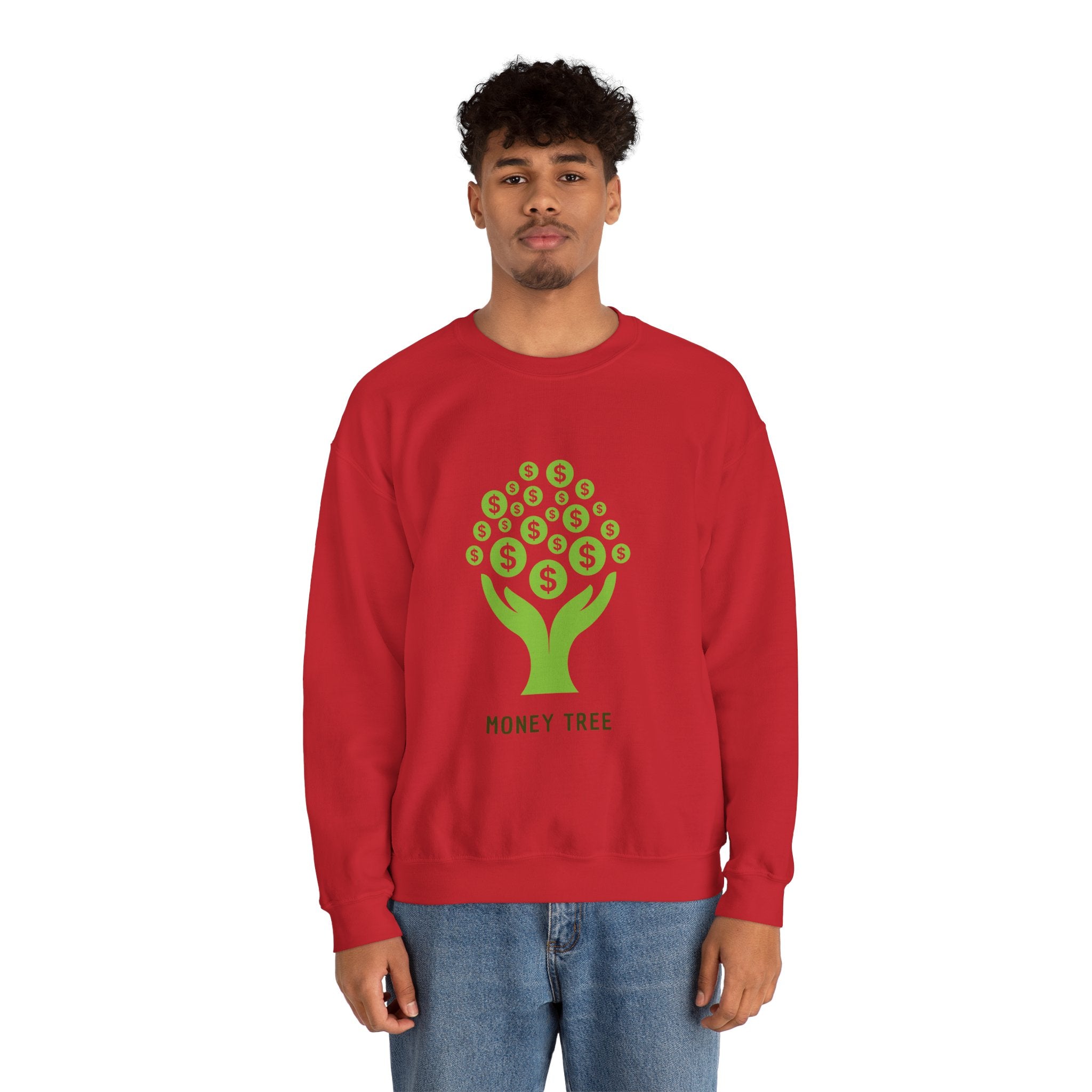 Money Tree Sweatshirt, Cozy Crewneck, Unisex Gift, Eco-Friendly Fashion, Perfect for Casual Wear, Gift for Him/Her