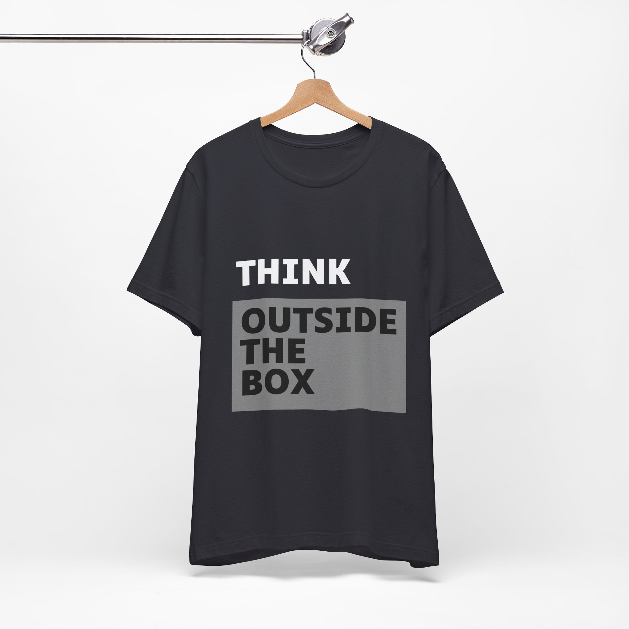 Think Outside the Box Unisex Tee, Short Sleeve T-shirt, Unique Design Shirt, Creative Tee, Unisex Graphic Tee