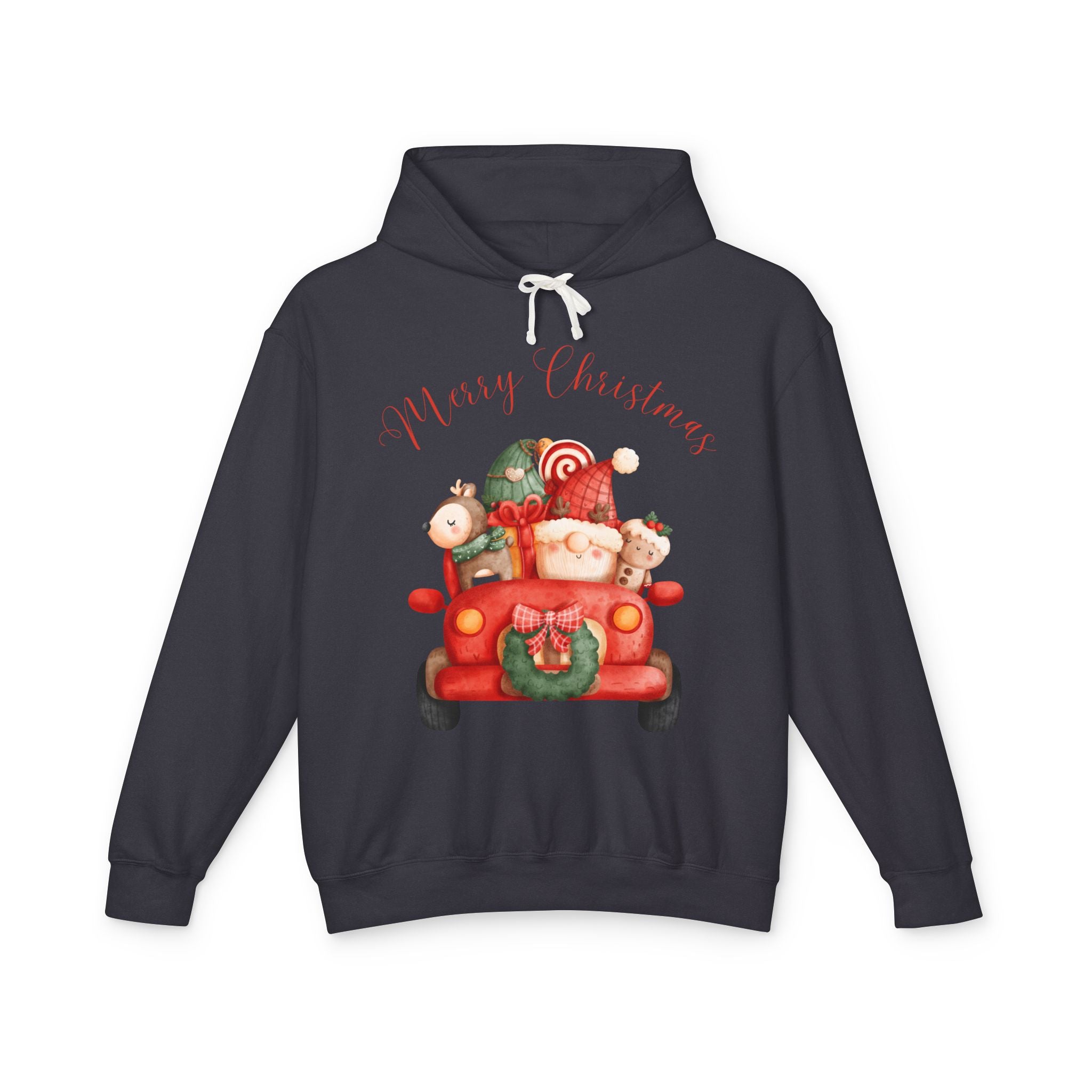 Merry Christmas Hoodie, Unisex Lightweight Sweatshirt, Holiday Gift, Cozy Christmas Sweatshirt, Festive Apparel, Christmas Outfit