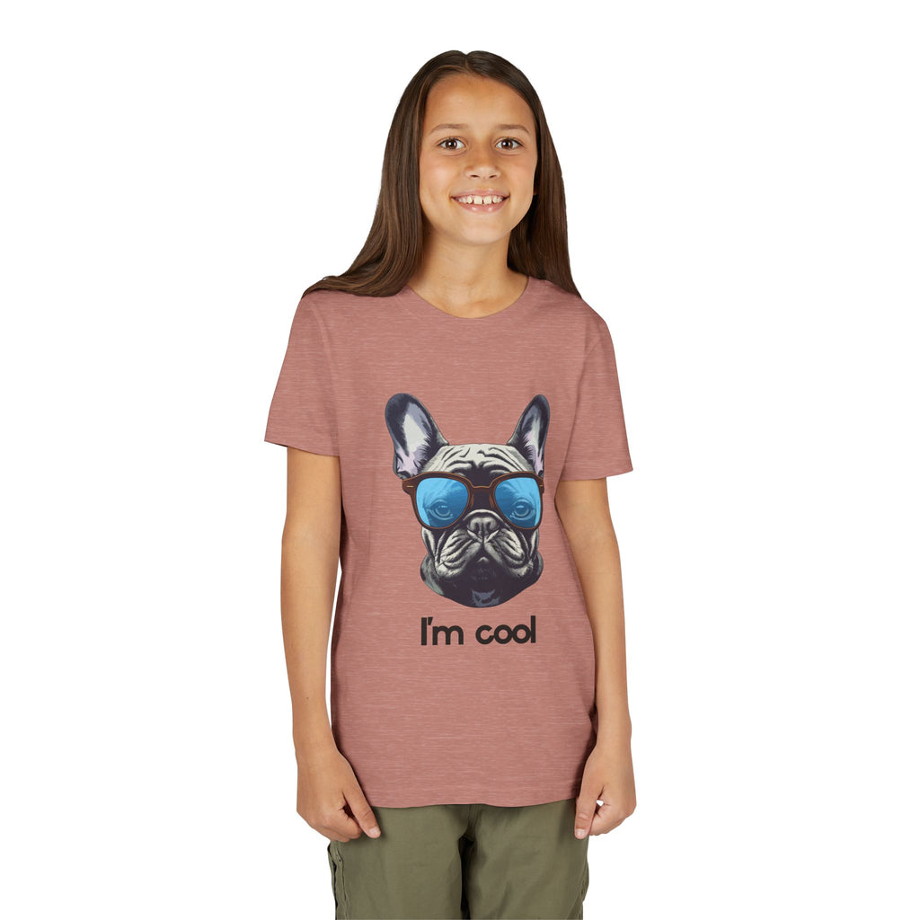 Cool French Bulldog Youth Tee - Fun Gift for Kids, Summer Wear, Pet Lovers, Birthday Present, Casual Style