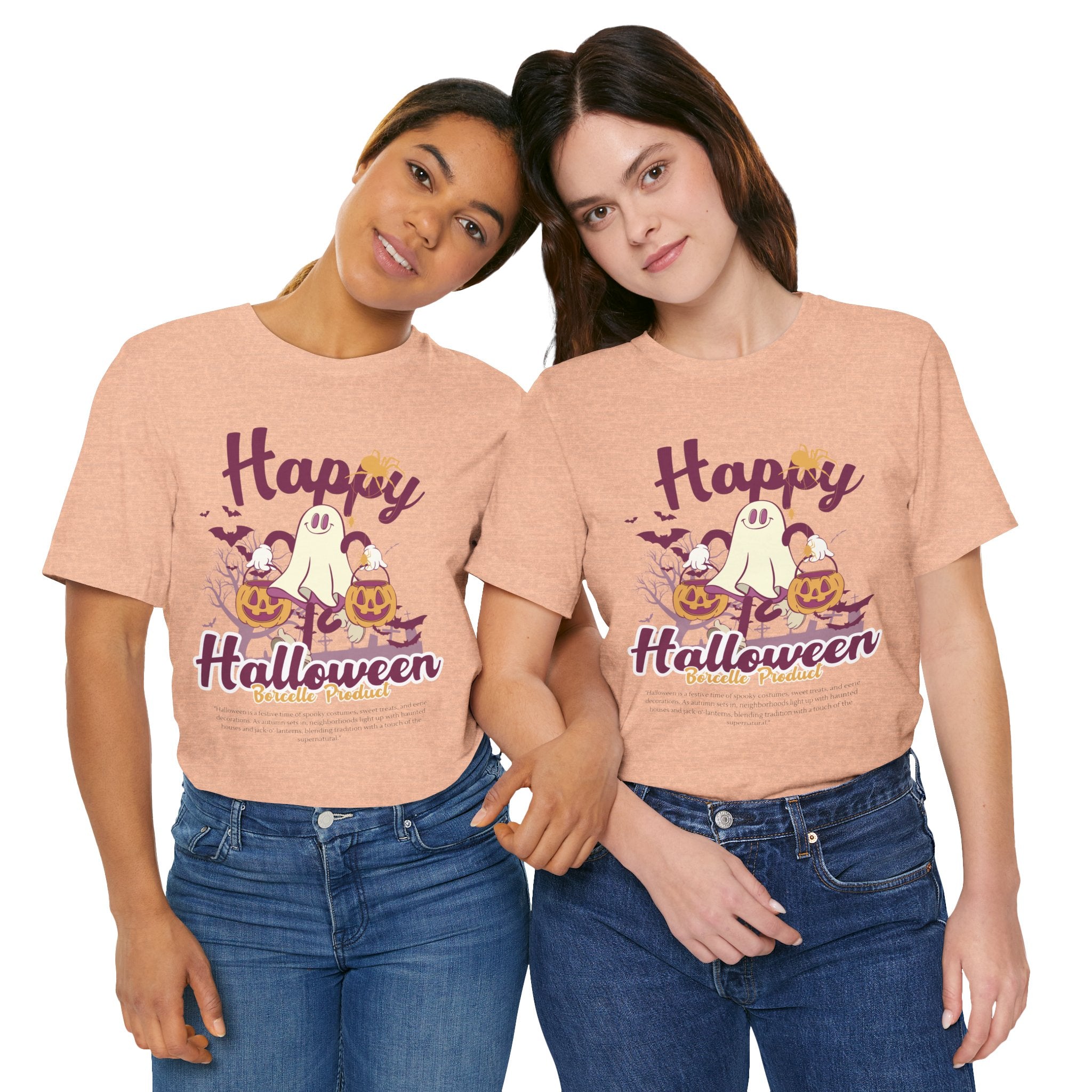 Halloween Unisex T-Shirt, Cute Ghost Tee, Fall Apparel, Kids Halloween Costume, Spooky Season Shirt, Trick or Treat Gift