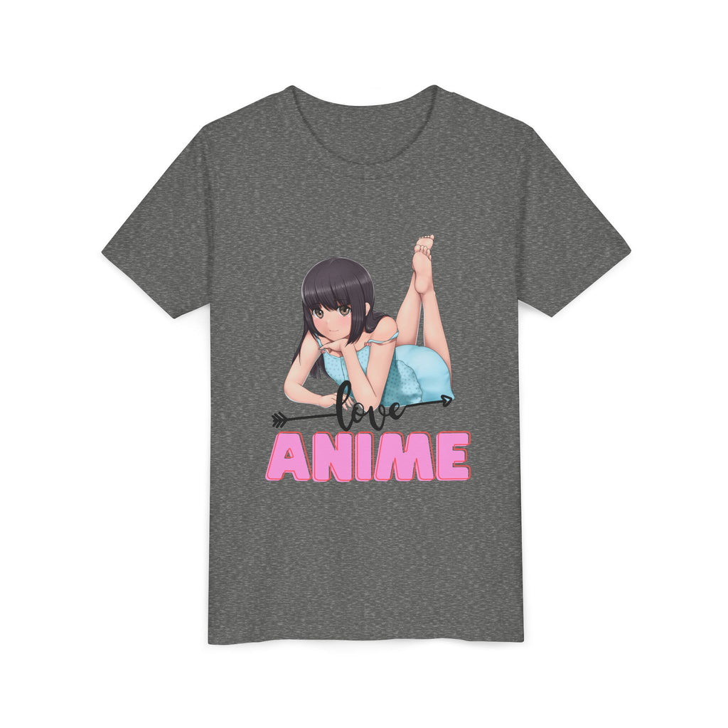 Anime Love Youth Tee, Kids' Anime Shirt, Manga Fans Gift, Cute Youth T-Shirt, Kawaii Apparel for Kids, Anime Enthusiasts Tee