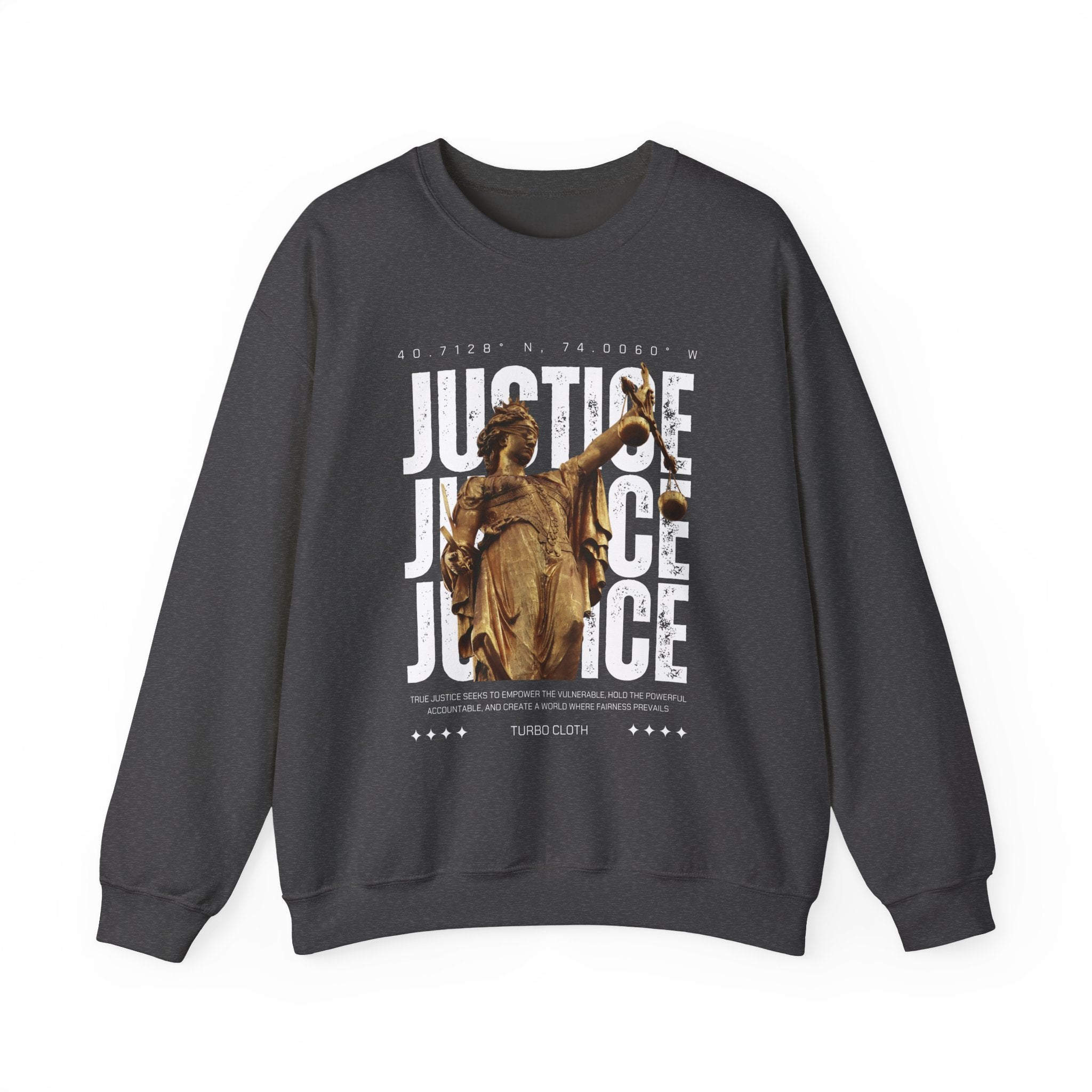 Justice-Themed Unisex Crewneck Sweatshirt | Statement Apparel for Activists, Social Justice, Casual Wear, Gifts, and Awareness