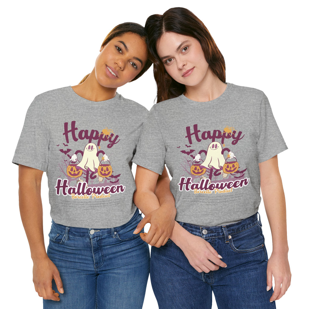 Halloween Unisex T-Shirt, Cute Ghost Tee, Fall Apparel, Kids Halloween Costume, Spooky Season Shirt, Trick or Treat Gift