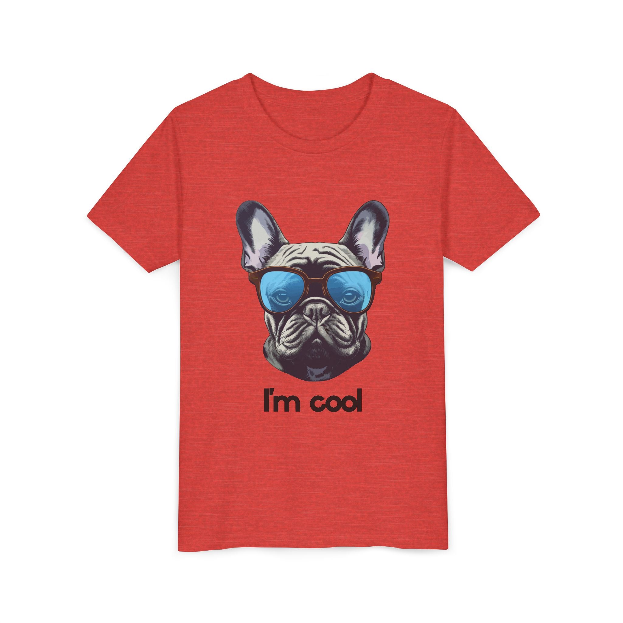 Cool French Bulldog Youth Tee - Fun Gift for Kids, Summer Wear, Pet Lovers, Birthday Present, Casual Style