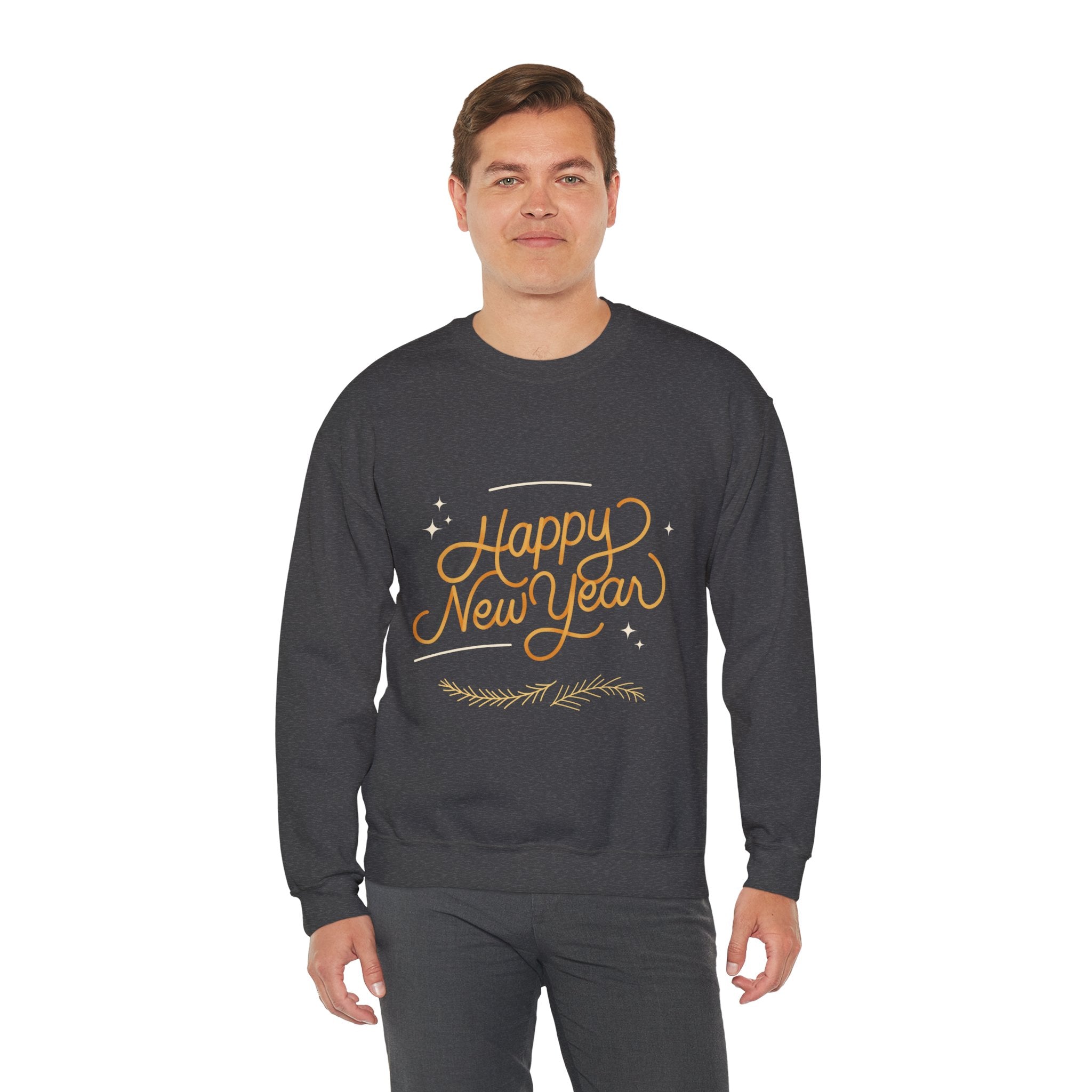 Happy New Year Unisex Crewneck Sweatshirt, Cozy Holiday Apparel, New Year Gift, Seasonal Fashion, Comfortable Sweater