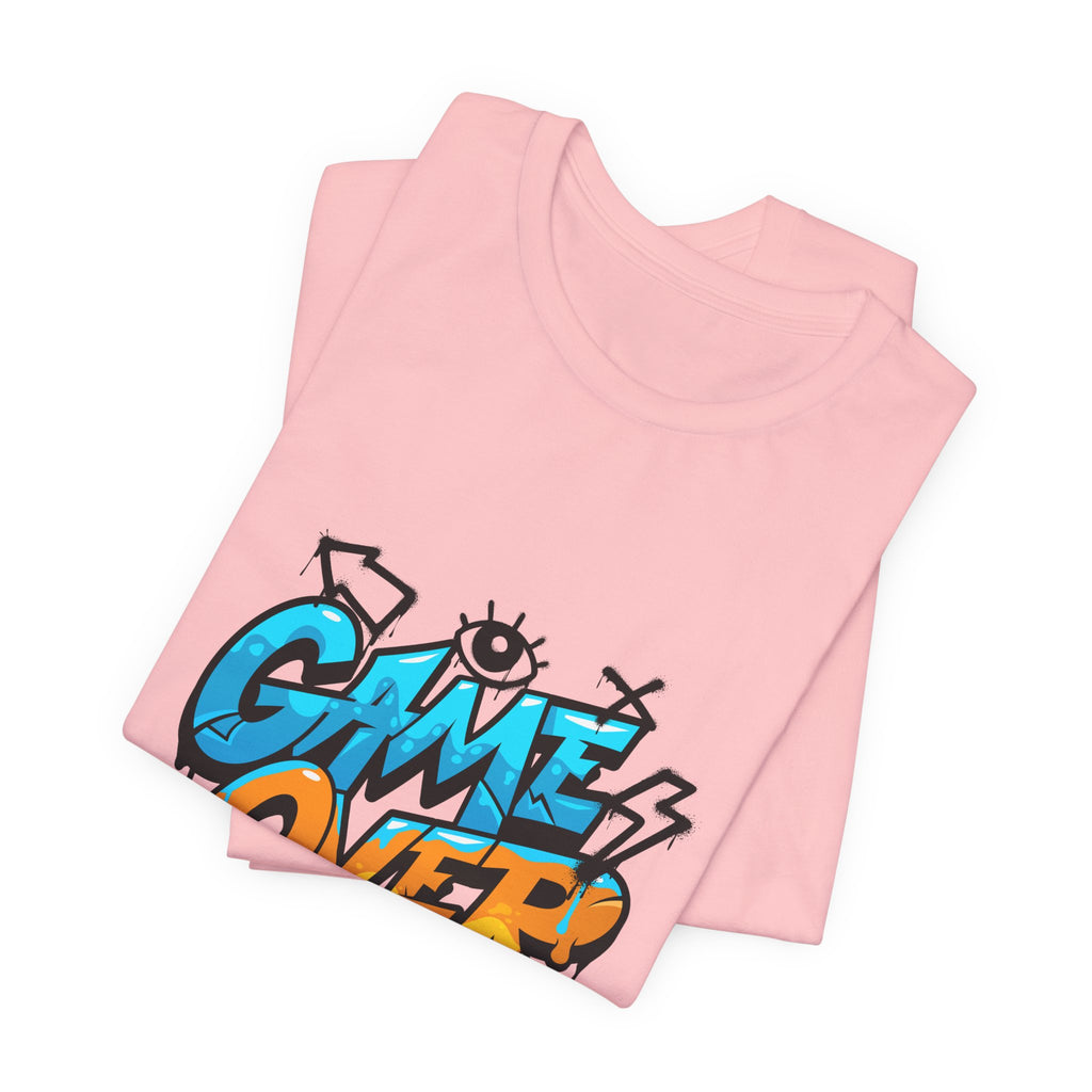 Game Over Unisex Jersey Short Sleeve Tee, Fun Graphic Tee, Gamer Gift, Casual Wear, Birthday Gift, Playful Fashion