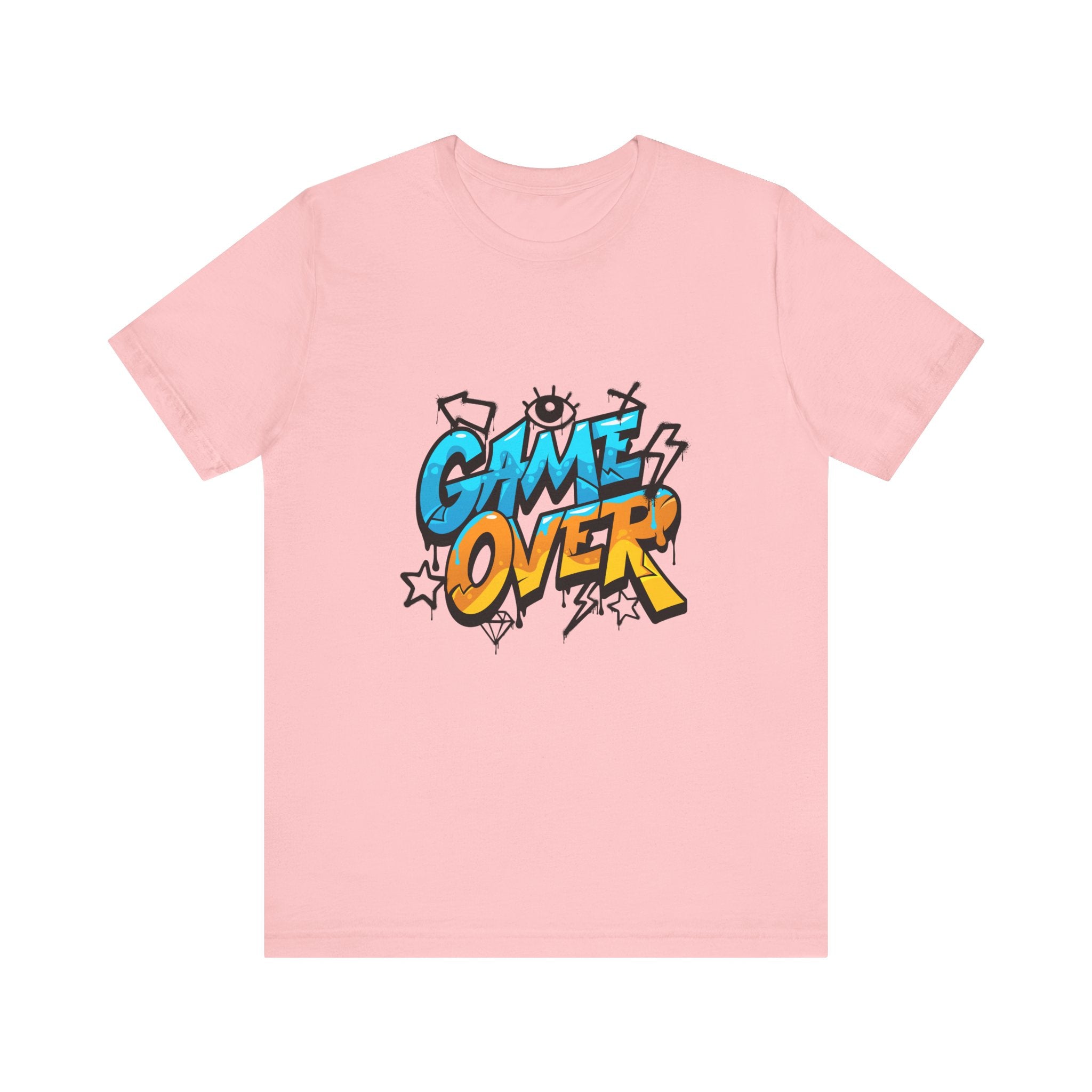 Game Over Unisex Jersey Short Sleeve Tee, Fun Graphic Tee, Gamer Gift, Casual Wear, Birthday Gift, Playful Fashion