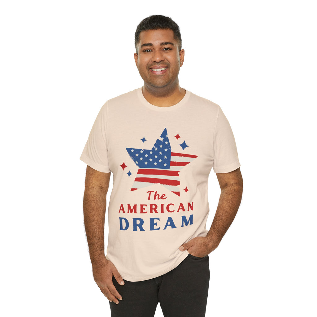 Patriotic T-Shirt, Independence Day Tee, American Dream Shirt, 4th of July Outfit, Stars and Stripes Tee Shirt