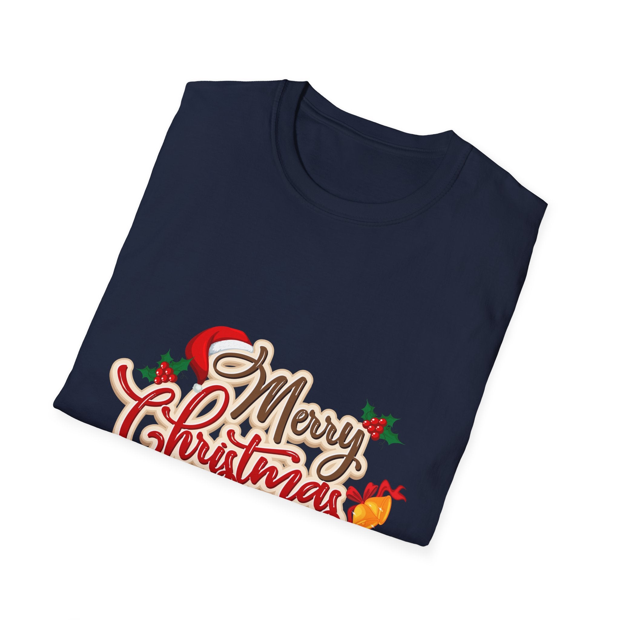 Merry Christmas Unisex Softstyle T-Shirt | Holiday Tee, Christmas Gift, New Year Shirt, Seasonal Apparel, Festive Wear