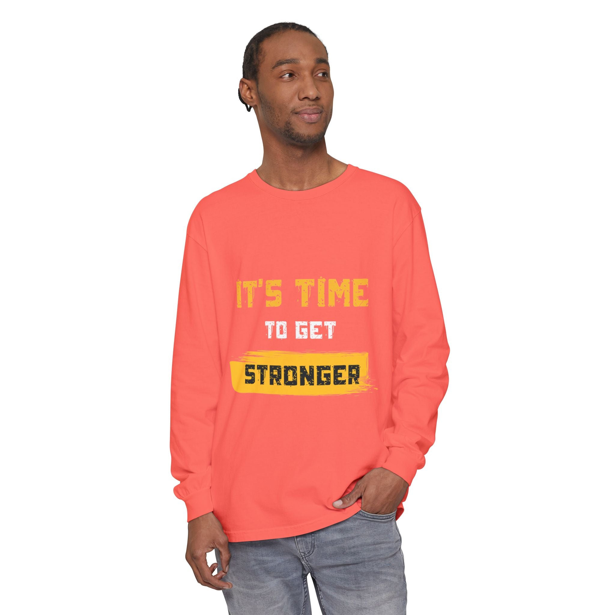 Unisex Motivational Long Sleeve Tee - 'It's Time Stronger' - Perfect Gift for Fitness Lovers, Gym Attire, Casual Wear, Inspirational [...]