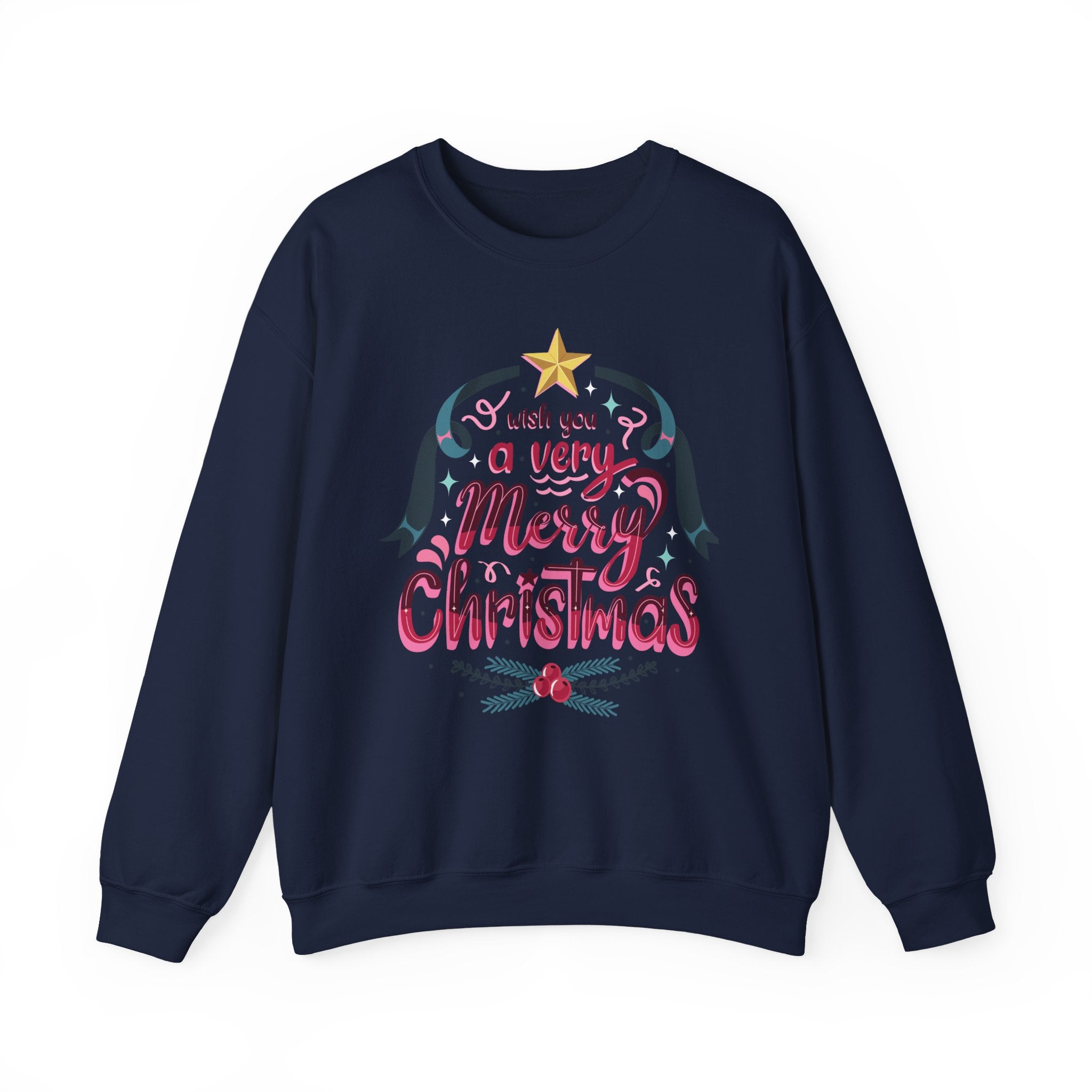 Merry Christmas Sweatshirt, Cozy Holiday Apparel, Unisex Christmas Gift, Festive Crewneck, Winter Wardrobe Essential