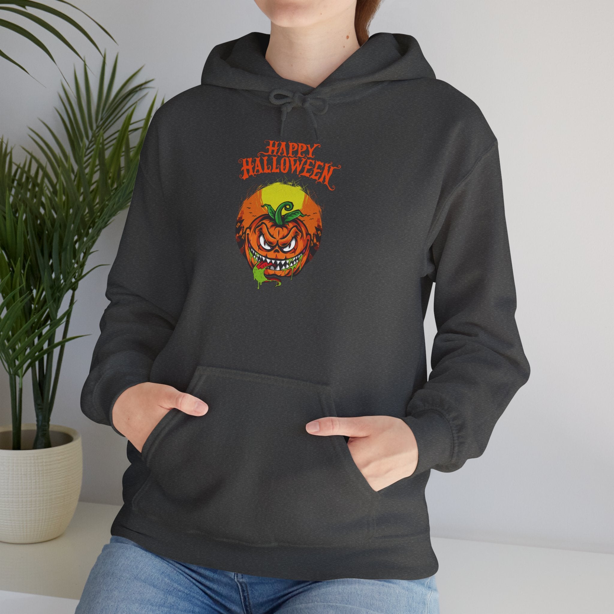 Halloween-Themed Unisex Hooded Sweatshirt, Cozy Halloween Apparel, Witch Design Hoodie, Fall Outfit, Spooky Season Gift