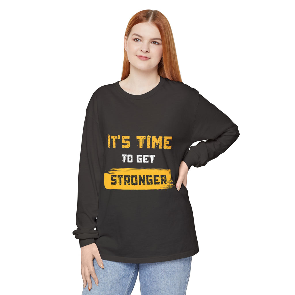 Unisex Motivational Long Sleeve Tee - 'It's Time Stronger' - Perfect Gift for Fitness Lovers, Gym Attire, Casual Wear, Inspirational [...]