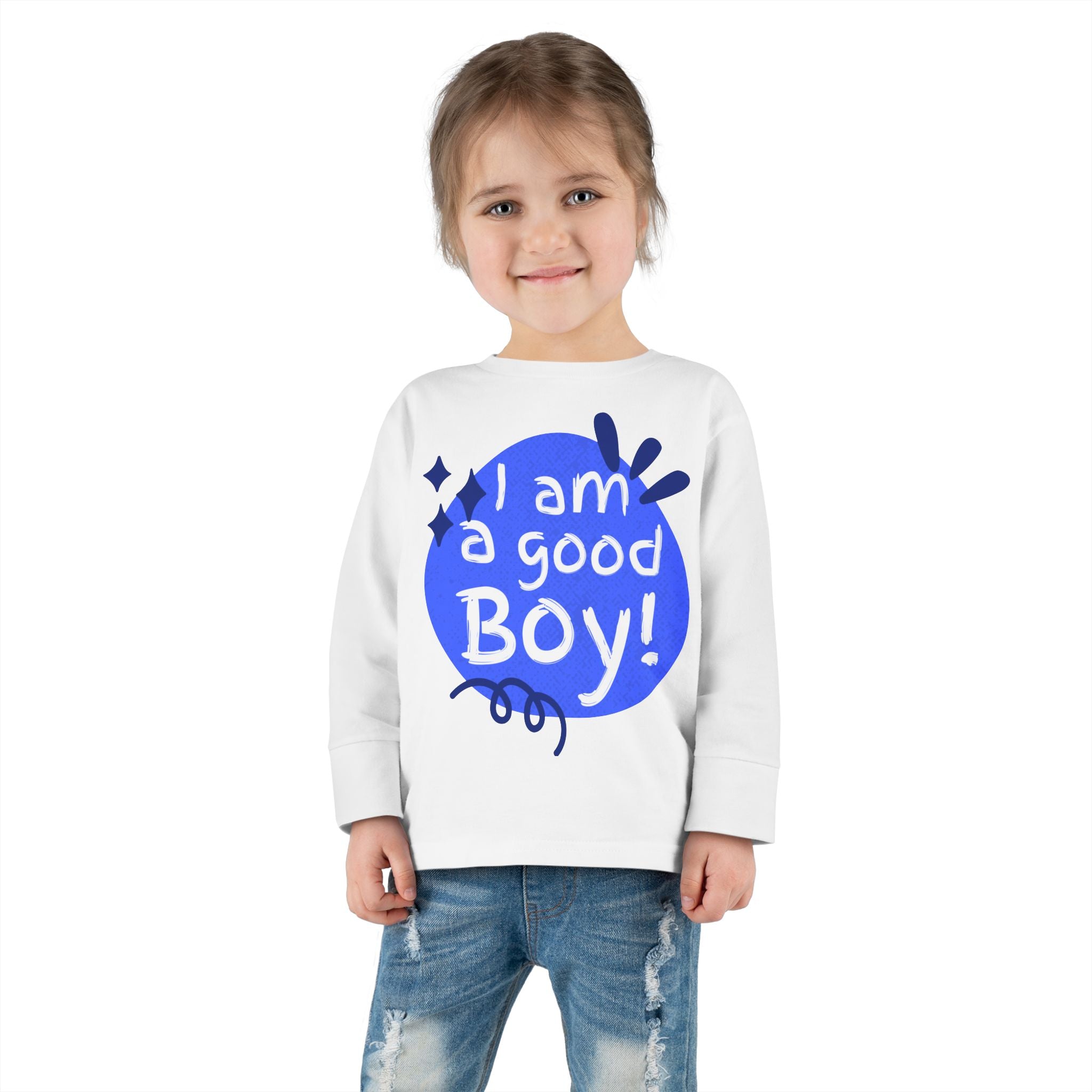 Toddler Long Sleeve Tee | Unisex Kids Shirt | Ring-Spun Cotton | EasyTear Label