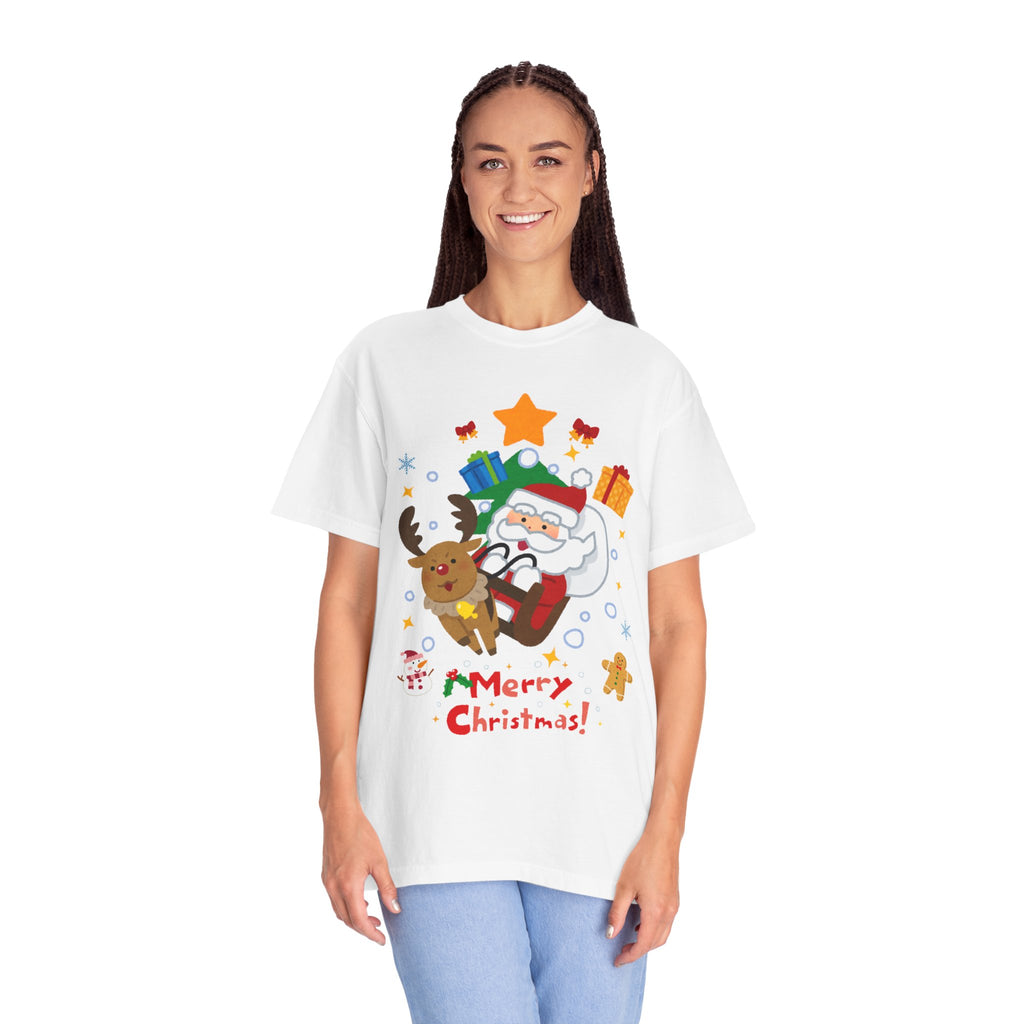 Festive Santa T-Shirt | Christmas Tee, Unisex Holiday Shirt, Merry Christmas Gift, Cute Design for Kids & Adults