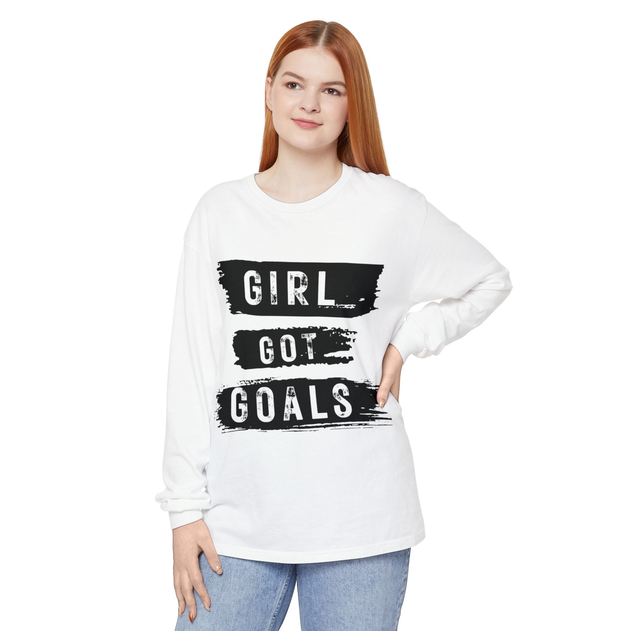 Girl Got Goals Long Sleeve T-Shirt | Motivational Apparel, Unisex Tees, Inspirational Gift, Casual Wear, Trendy Clothing