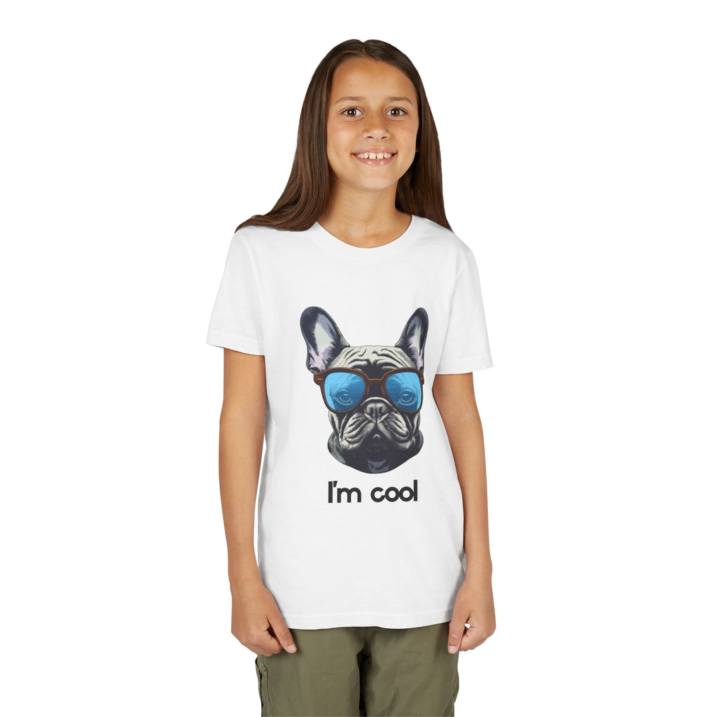 Cool French Bulldog Youth Tee - Fun Gift for Kids, Summer Wear, Pet Lovers, Birthday Present, Casual Style