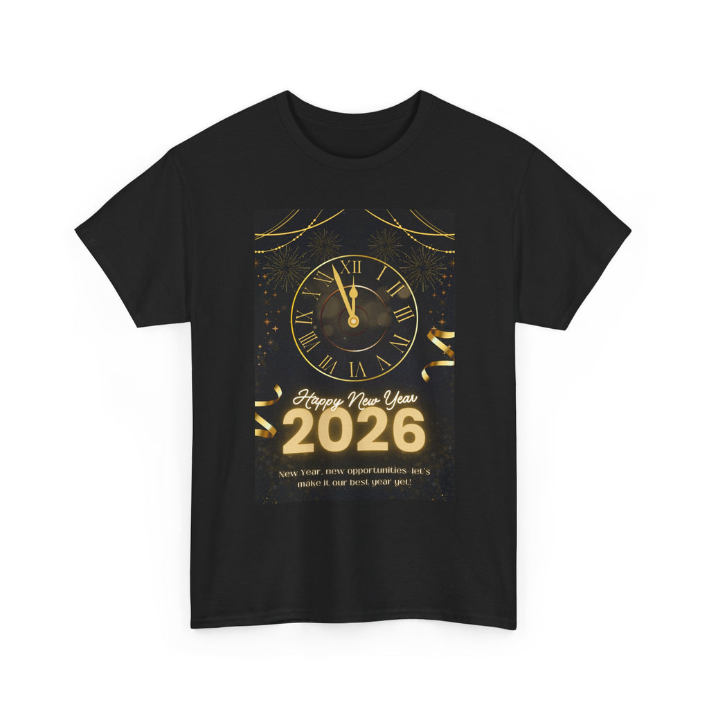 New Year's Celebration Tee, Unisex Heavy Cotton T-Shirt, Party Attire, Festive Apparel, Holiday Gift, Countdown Shirt