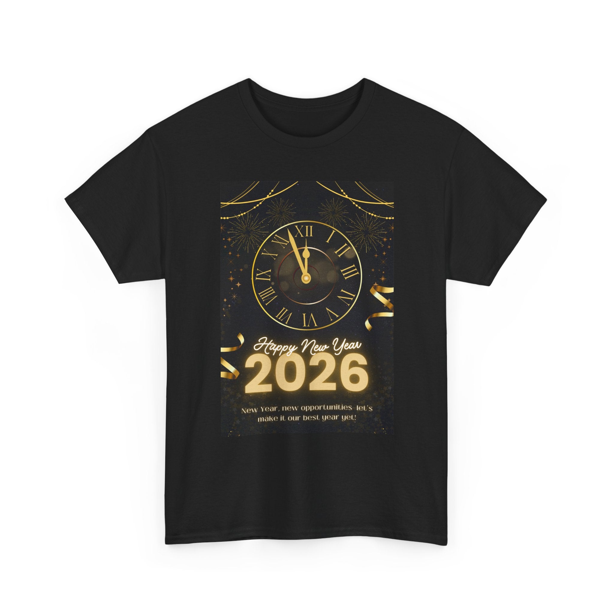 New Year's Celebration Tee, Unisex Heavy Cotton T-Shirt, Party Attire, Festive Apparel, Holiday Gift, Countdown Shirt