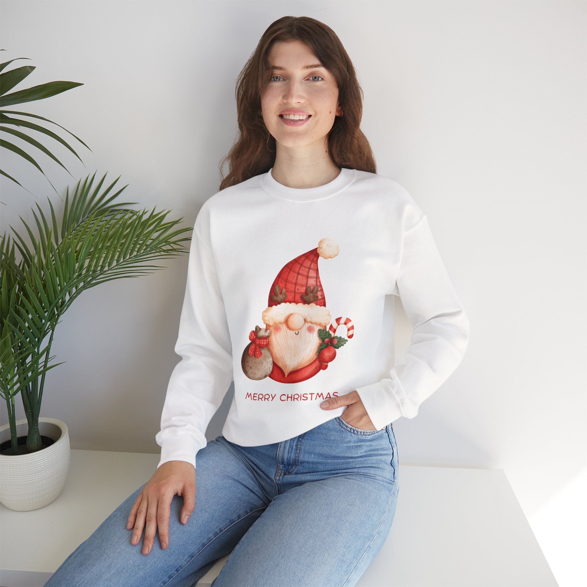 Merry Christmas Santa Sweatshirt, Cozy Crewneck for Holidays, Christmas Gift, Unisex Holiday Apparel, Fun Festive Sweatshirt