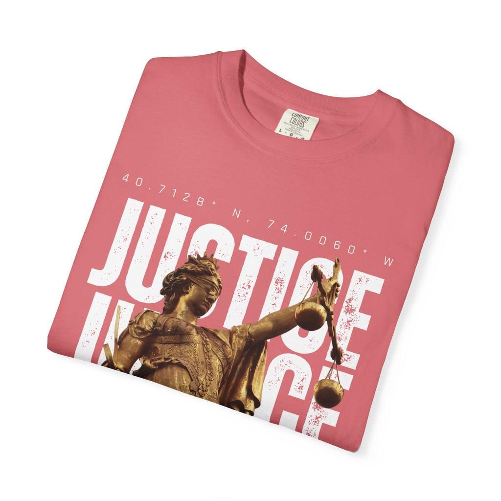 Justice Statue Unisex T-shirt, Casual Wear, Inspirational Gift, Equality Shirt, Art-Inspired Clothing, Birthday Gift, Statement Tees