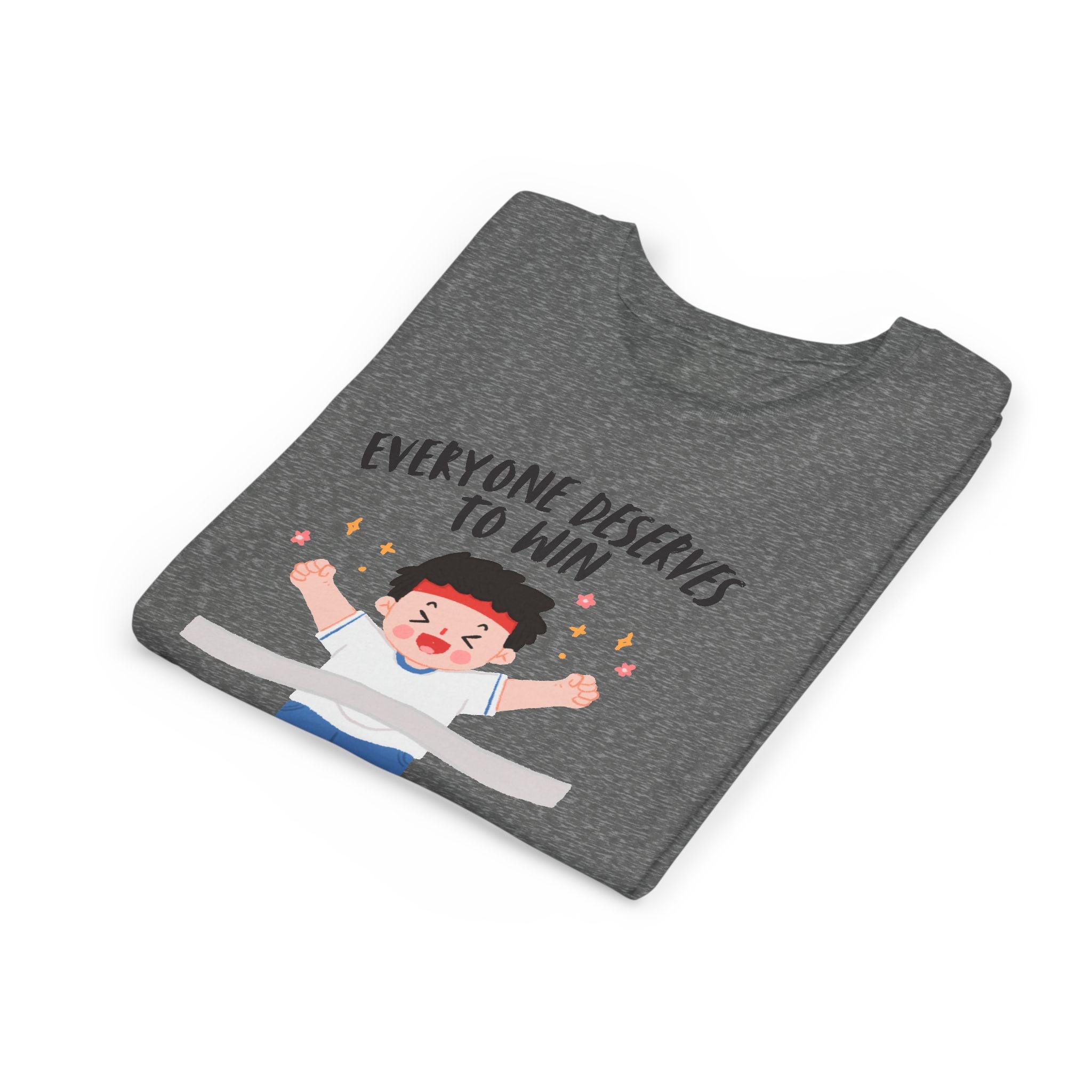 Youth Motivational Tee, Everyone Deserves to Win Shirt, Kids Inspirational Top, Fun Supportive Clothing, Celebration Outfit, Sports [...]