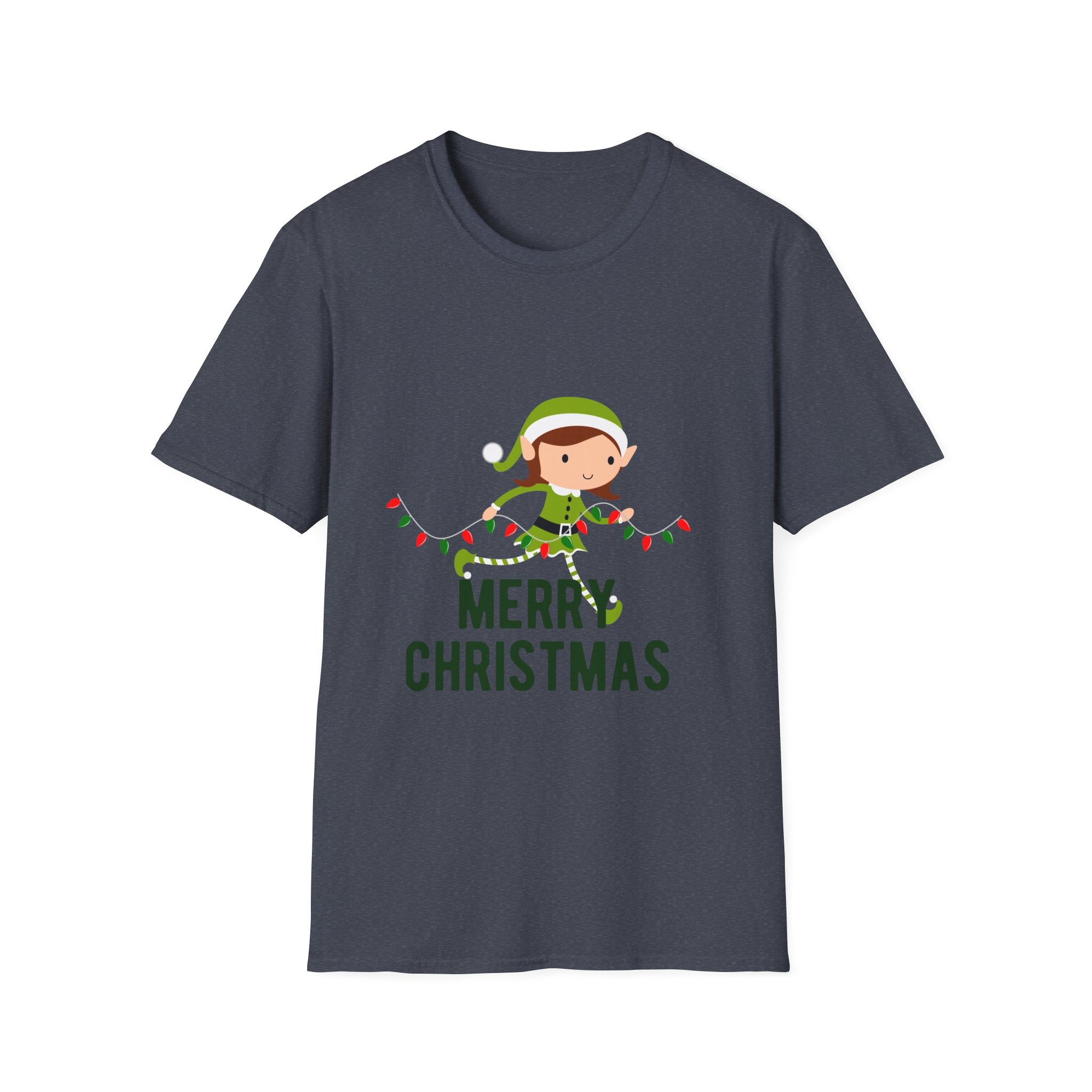 Merry Christmas Elf T-Shirt, Unisex Holiday Tee, Christmas Gift, Festive Apparel, Cute Elf Design, Winter Celebration Shirt