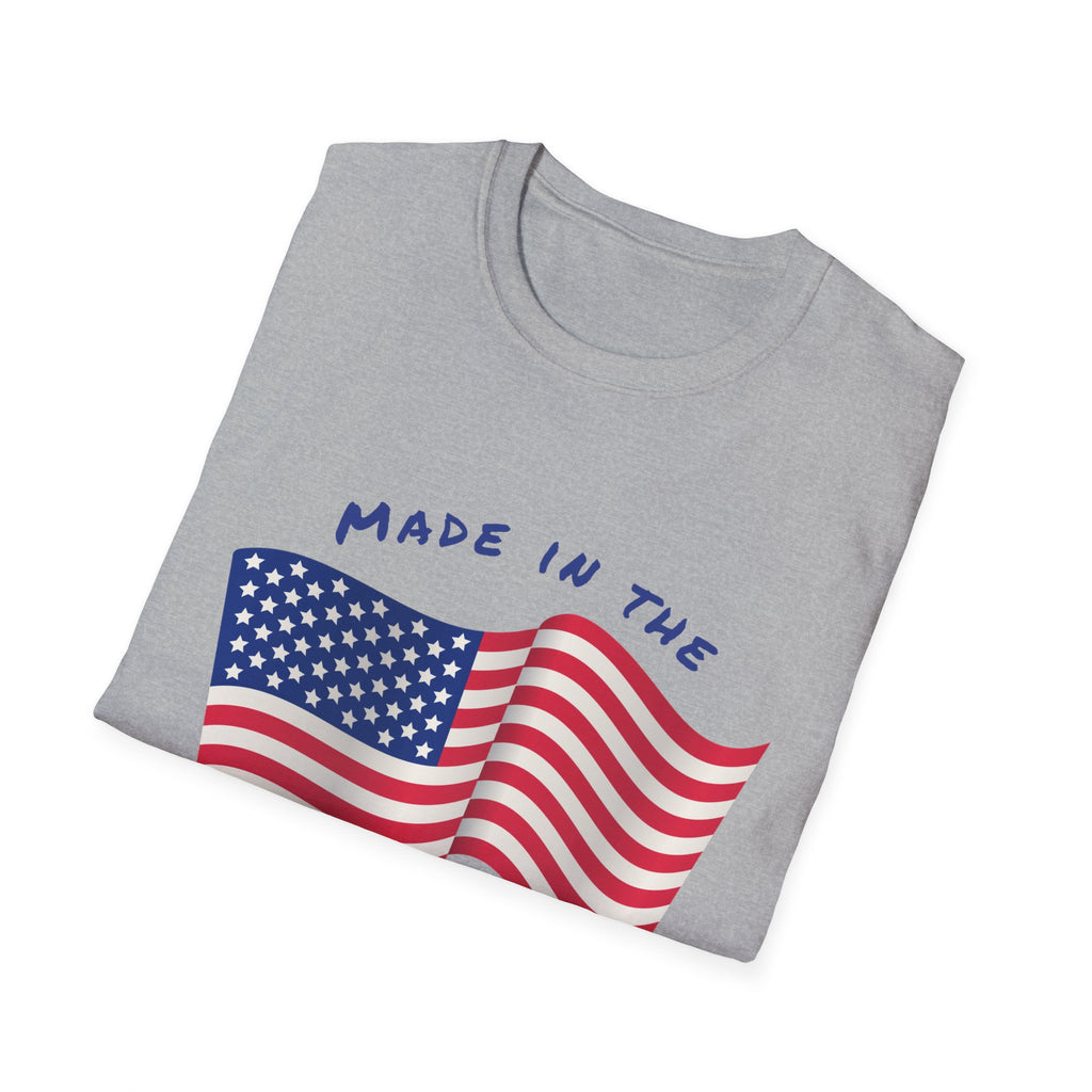 Patriotic Unisex T-Shirt, USA Flag Tee, Made in the USA Shirt, Independence Day Apparel, Gift for Veterans, Casual Wear