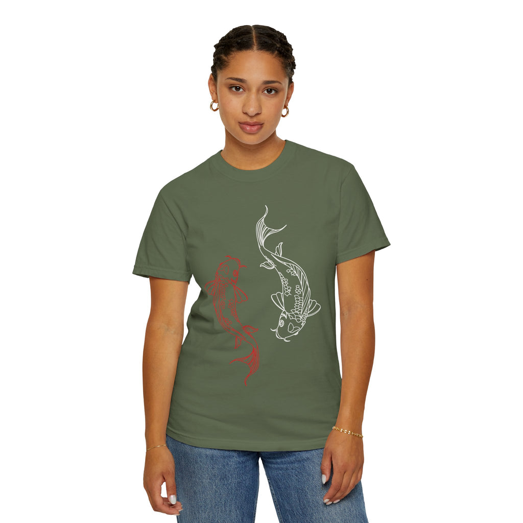 Koi Fish Unisex T-Shirt | Art Tee, Summer Style, Casual Wear, Gift for Nature Lovers, Zen & Peaceful Vibe