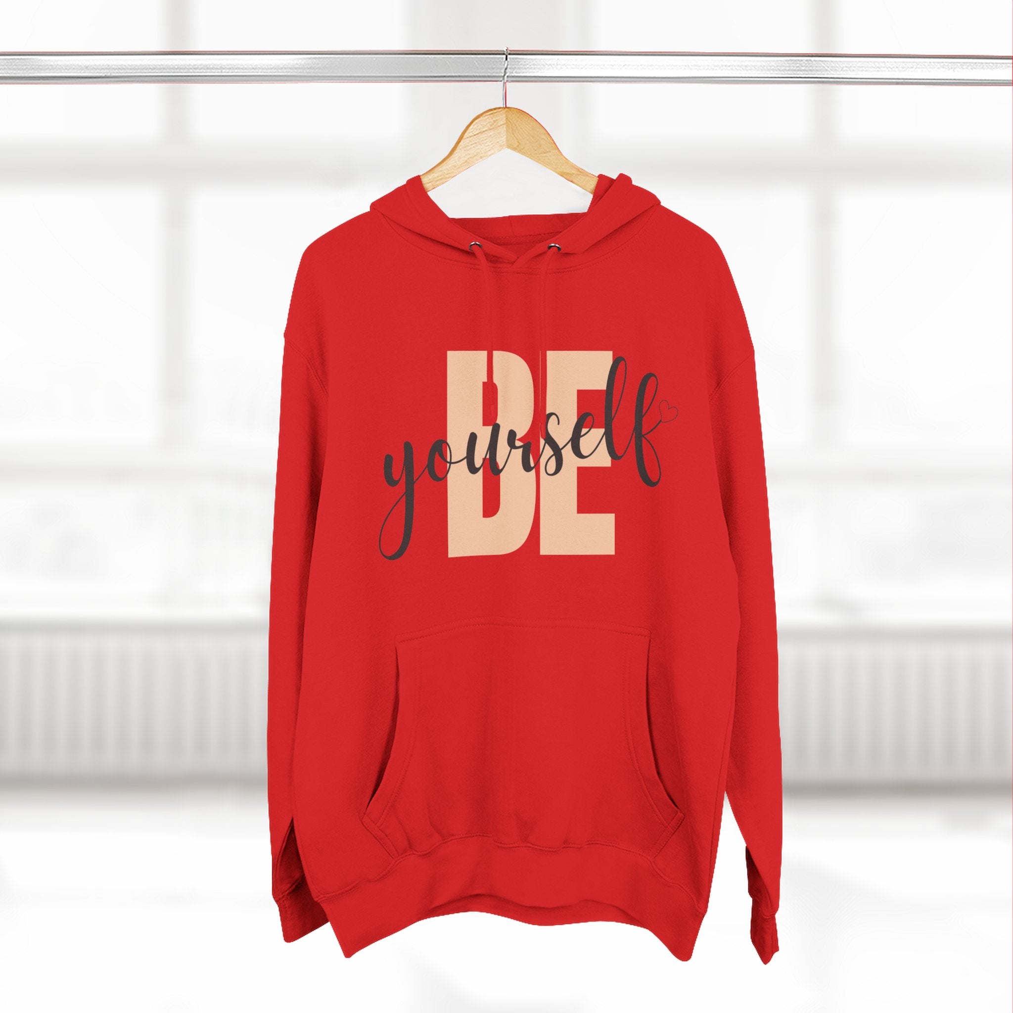 Be Yourself Fleece Hoodie | Cozy Casual Wear, Inspirational Gift, Self-Love Sweatshirt, Motivational Fashion, Fall Essentials