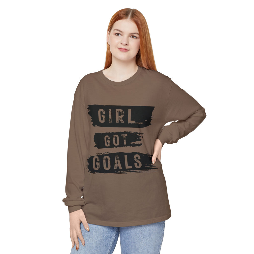 Girl Got Goals Long Sleeve T-Shirt | Motivational Apparel, Unisex Tees, Inspirational Gift, Casual Wear, Trendy Clothing