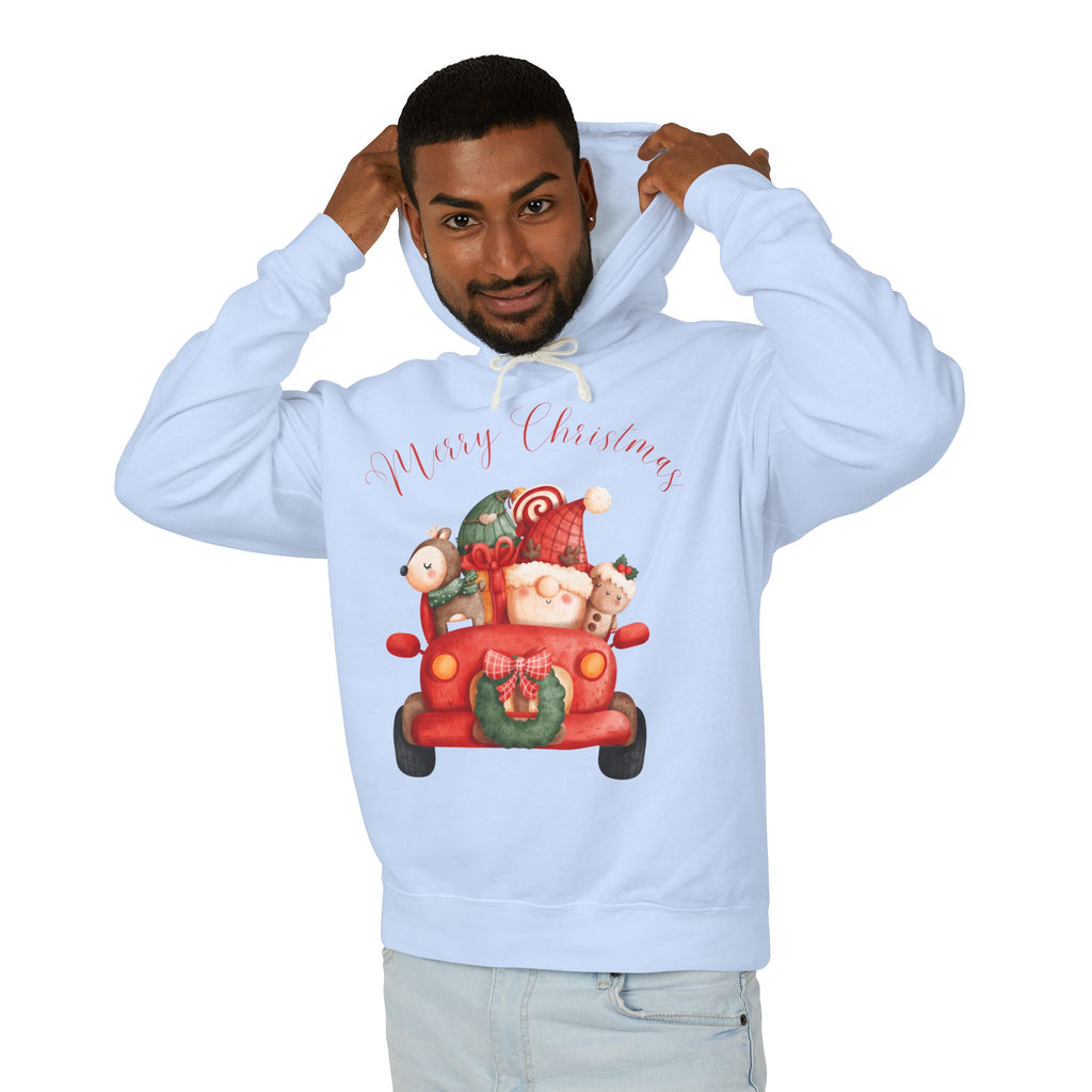Merry Christmas Hoodie, Unisex Lightweight Sweatshirt, Holiday Gift, Cozy Christmas Sweatshirt, Festive Apparel, Christmas Outfit