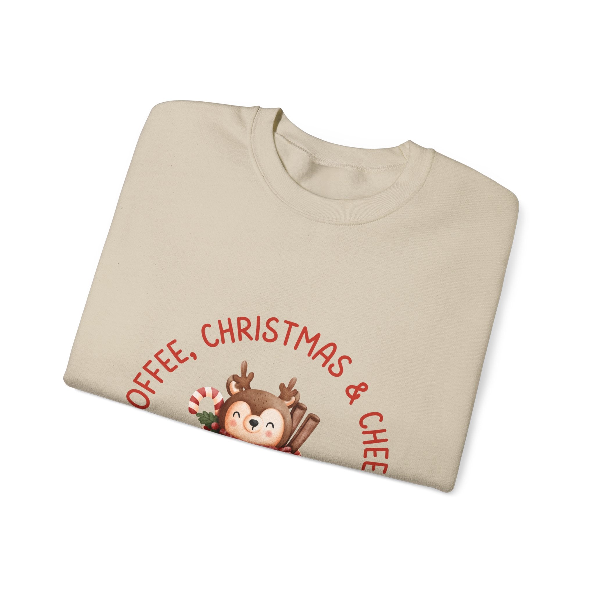 Cozy Holiday Sweatshirt, Perfect for Christmas Gatherings, Coffee Lovers Gift, Winter Wardrobe, Festive Apparel, Cheerful Decor