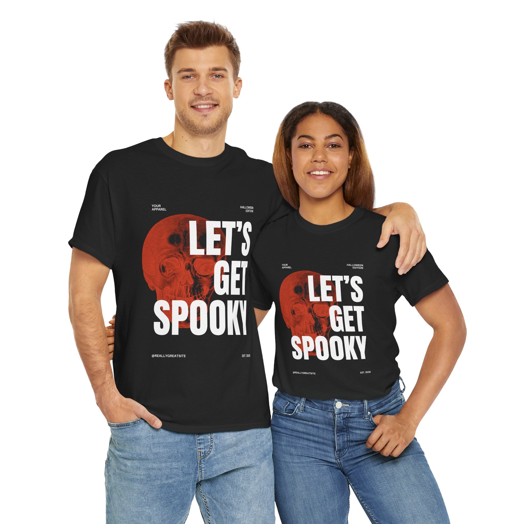 Unisex Halloween Tee, Let's Get Spooky Shirt, Fall Fashion, Party Wear, Ghostly Gifts, Casual Comfort