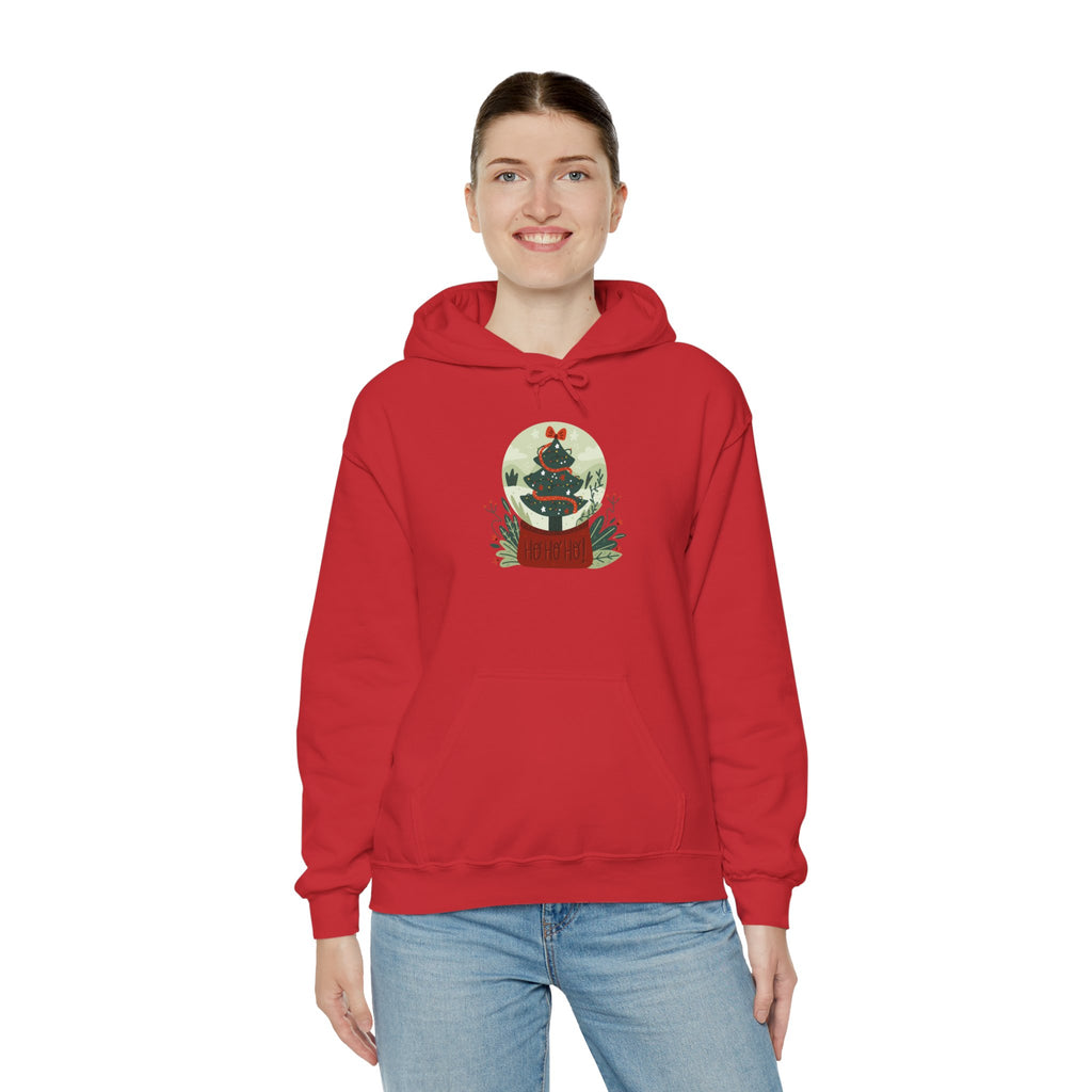 Cozy Holiday Hoodie with Snow Globe Design | Festive Gift, Winter Apparel, Christmas Sweatshirt, Unisex Hoodie, Seasonal Outfit