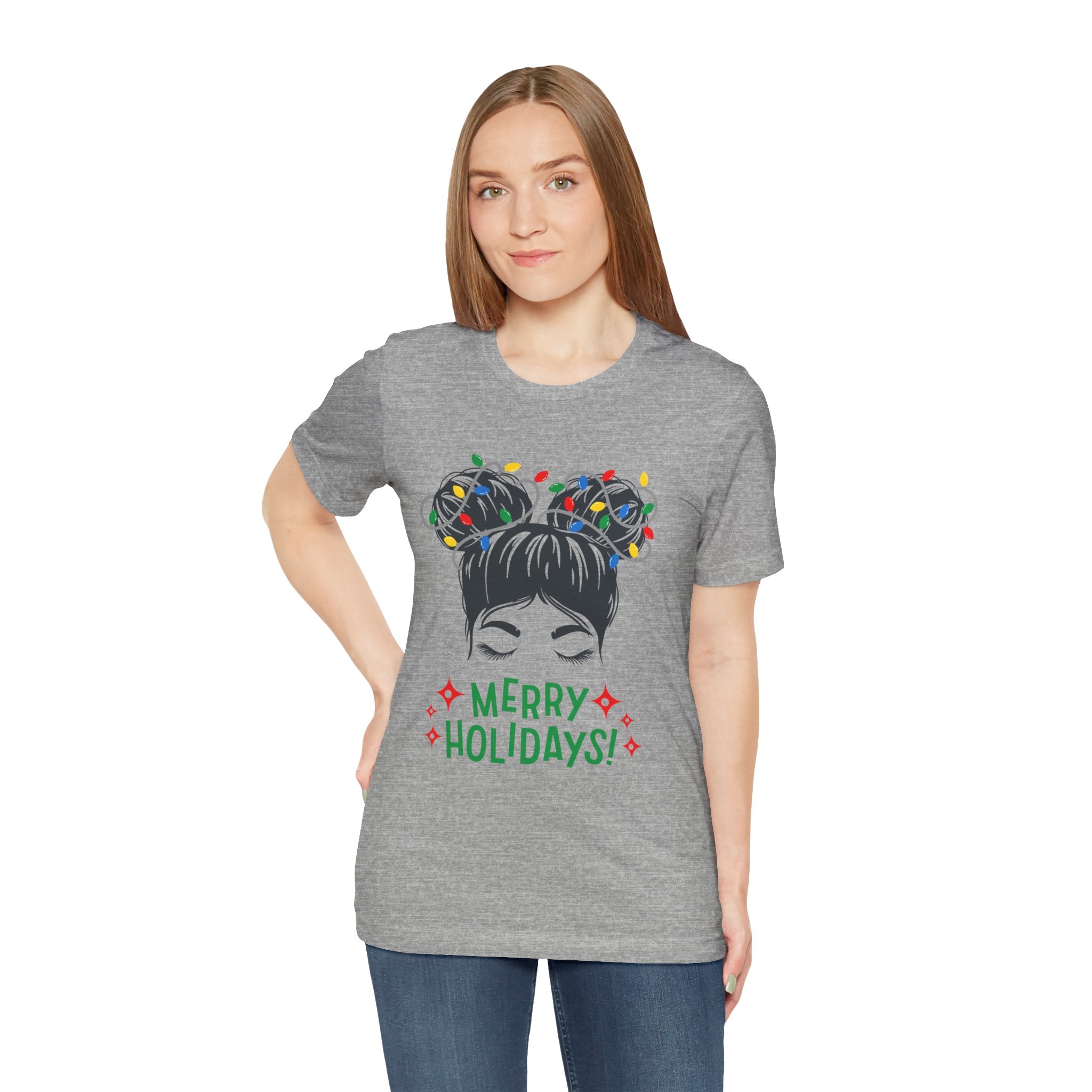 Festive Holiday Tee - Merry Holidays Graphic, Unisex Jersey Short Sleeve Shirt, Christmas Apparel, Seasonal Gift, Cozy Vibes