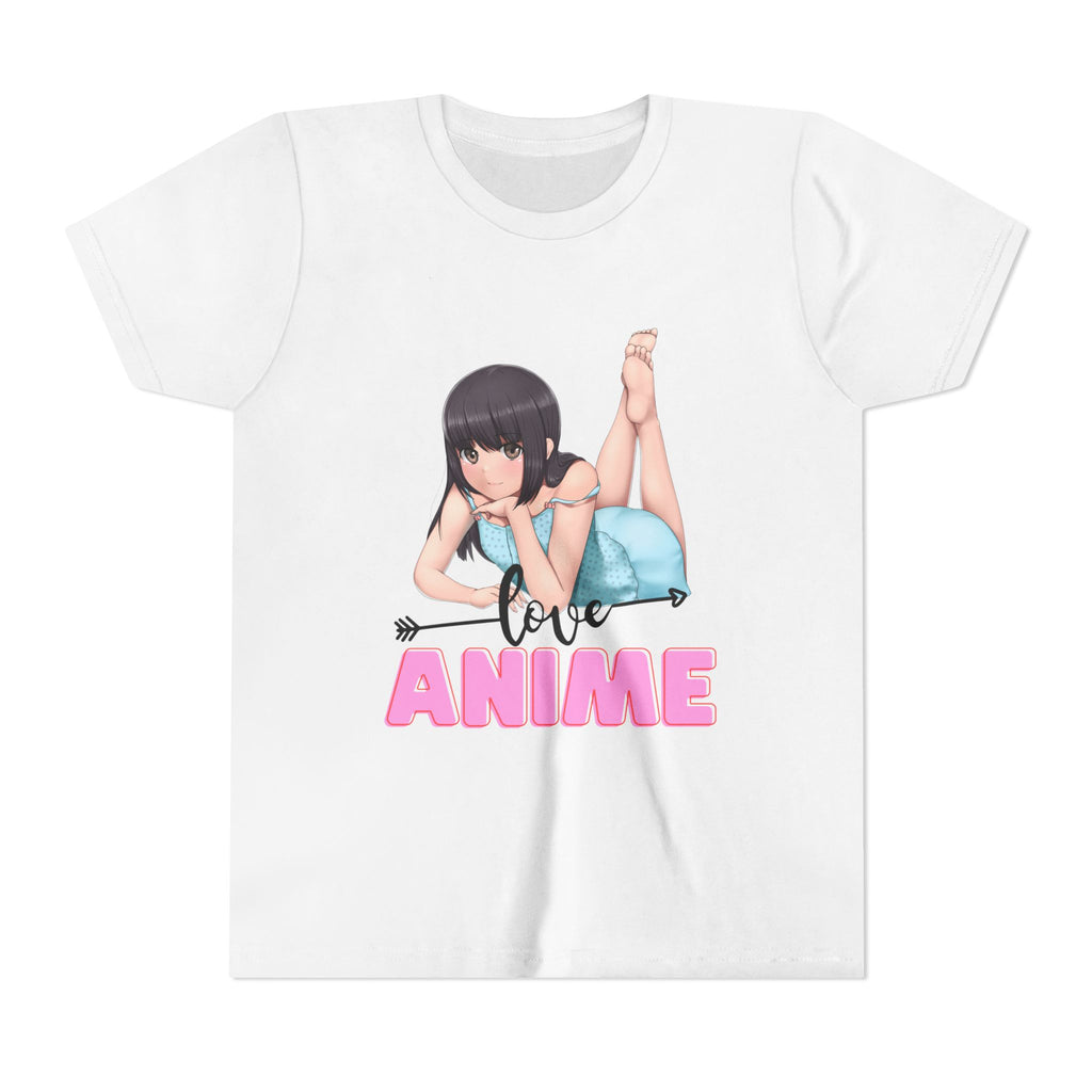 Anime Love Youth Tee, Kids' Anime Shirt, Manga Fans Gift, Cute Youth T-Shirt, Kawaii Apparel for Kids, Anime Enthusiasts Tee