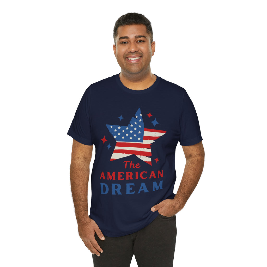 Patriotic T-Shirt, Independence Day Tee, American Dream Shirt, 4th of July Outfit, Stars and Stripes Tee Shirt