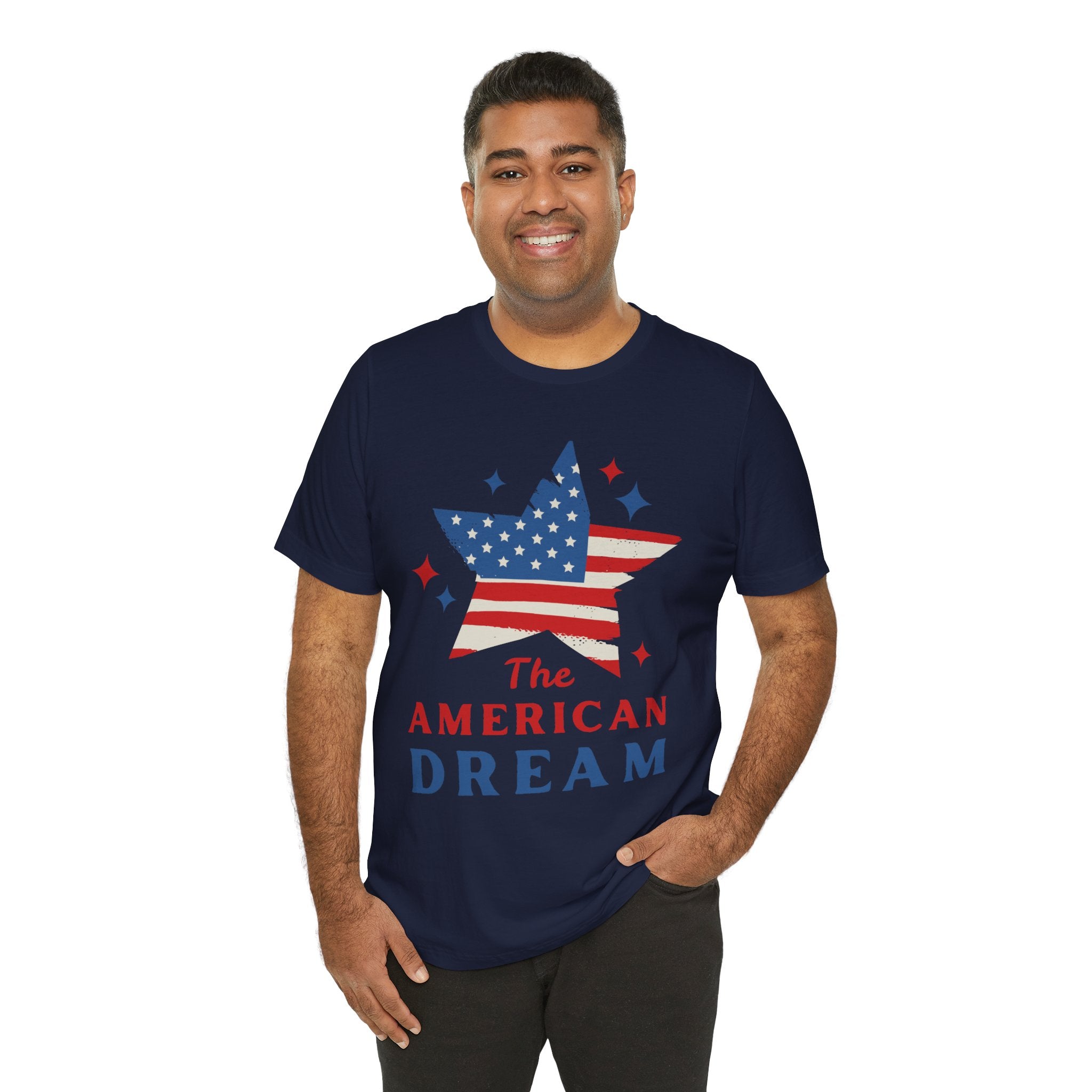 Patriotic T-Shirt, Independence Day Tee, American Dream Shirt, 4th of July Outfit, Stars and Stripes Tee Shirt