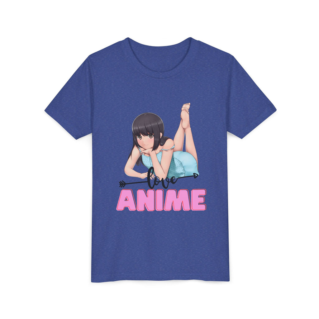 Anime Love Youth Tee, Kids' Anime Shirt, Manga Fans Gift, Cute Youth T-Shirt, Kawaii Apparel for Kids, Anime Enthusiasts Tee