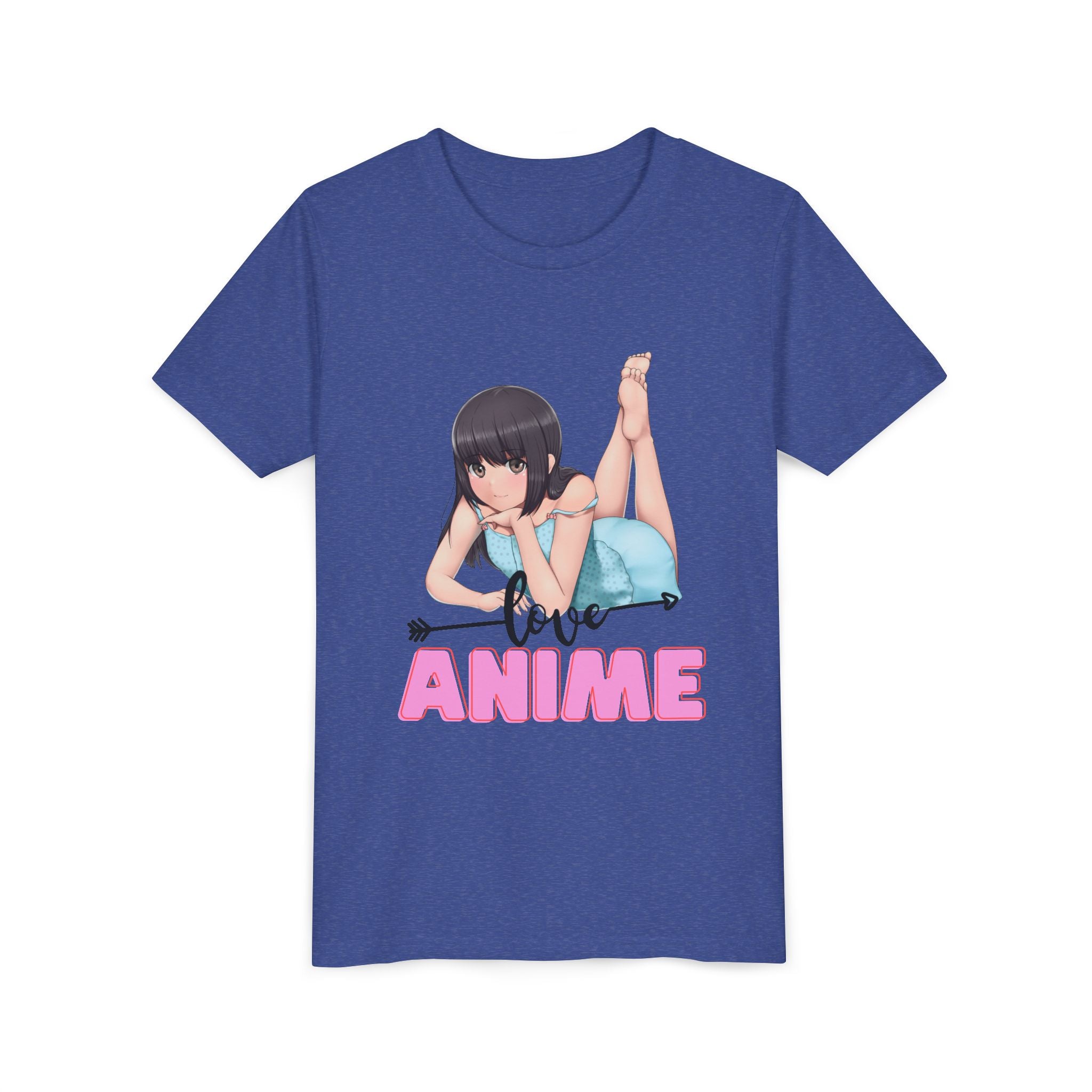 Anime Love Youth Tee, Kids' Anime Shirt, Manga Fans Gift, Cute Youth T-Shirt, Kawaii Apparel for Kids, Anime Enthusiasts Tee
