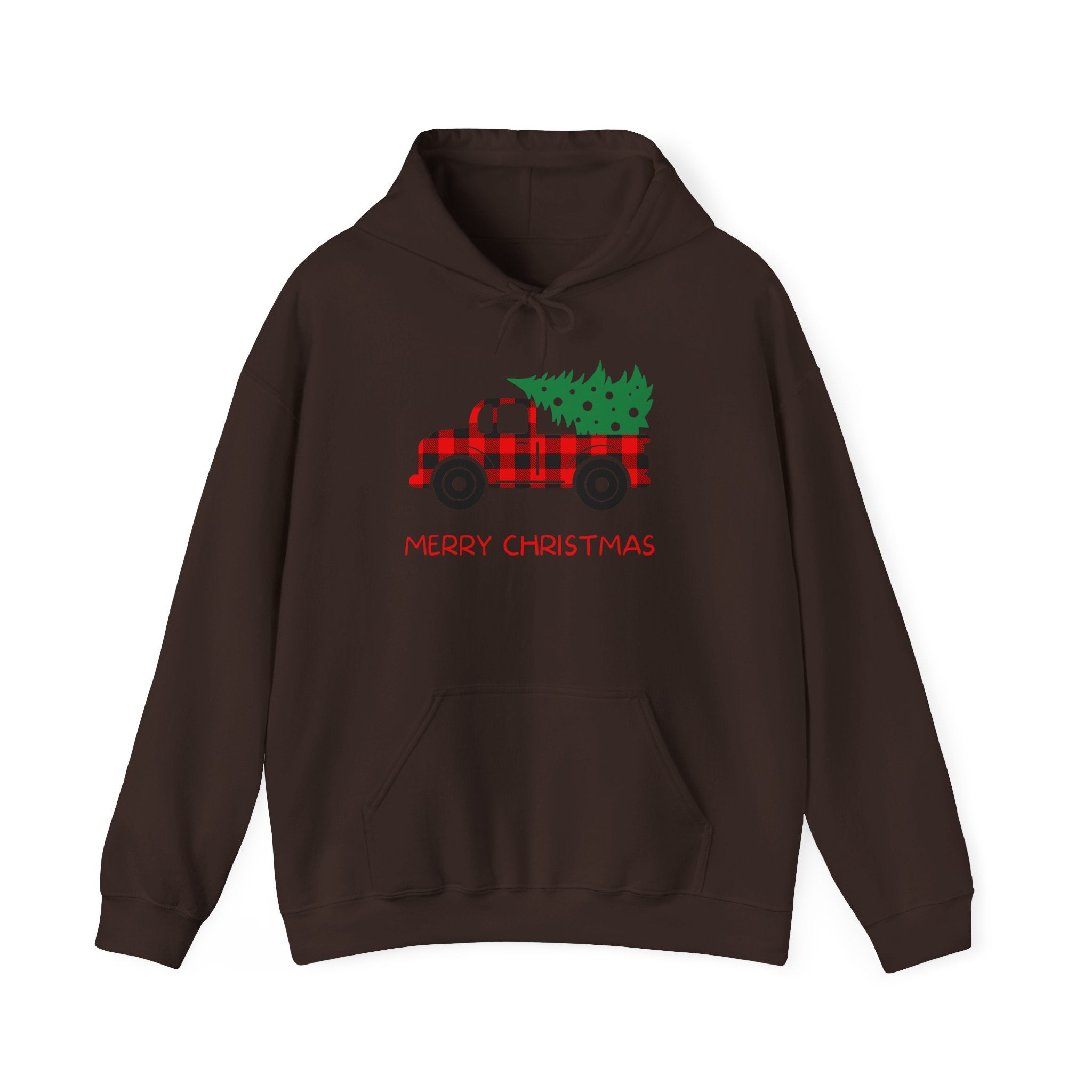 Merry Christmas Truck Hoodie, Festive Sweatshirt, Holiday Gift, Cozy Winter Apparel, Unisex Christmas Wear