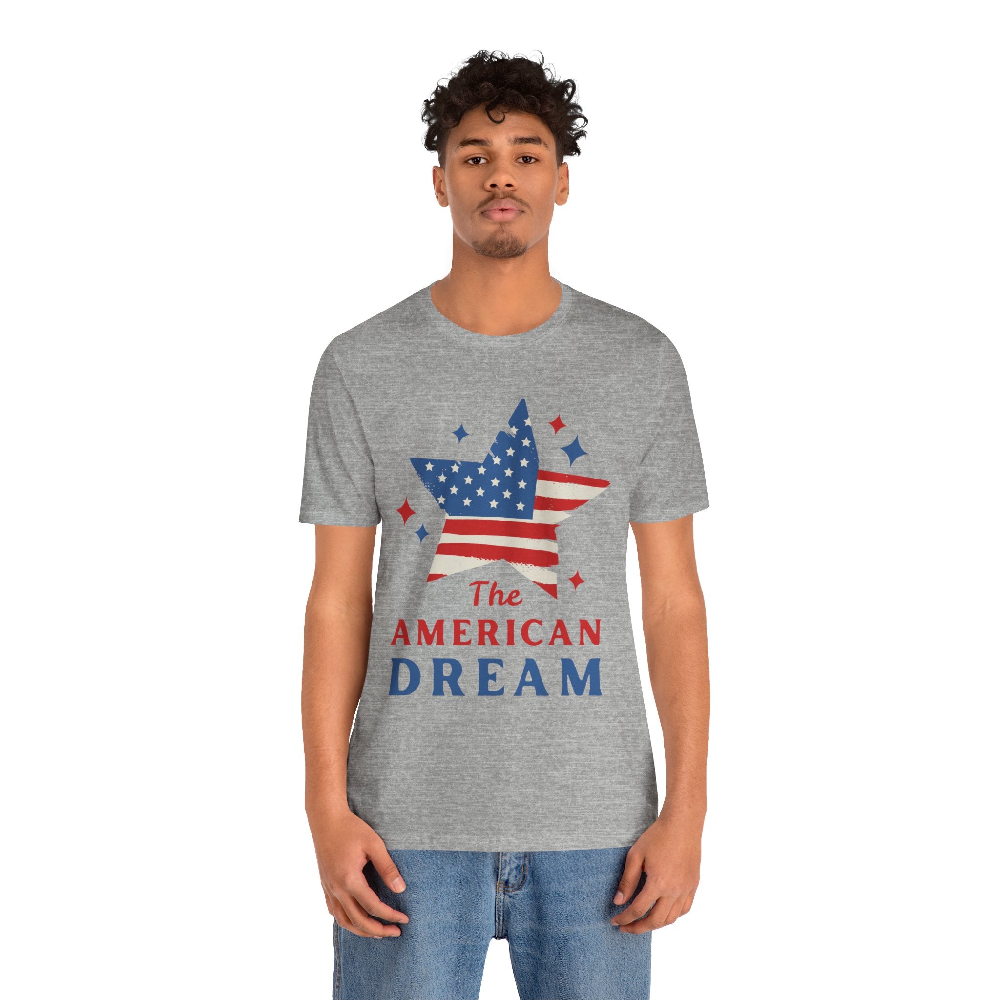Patriotic T-Shirt, Independence Day Tee, American Dream Shirt, 4th of July Outfit, Stars and Stripes Tee Shirt